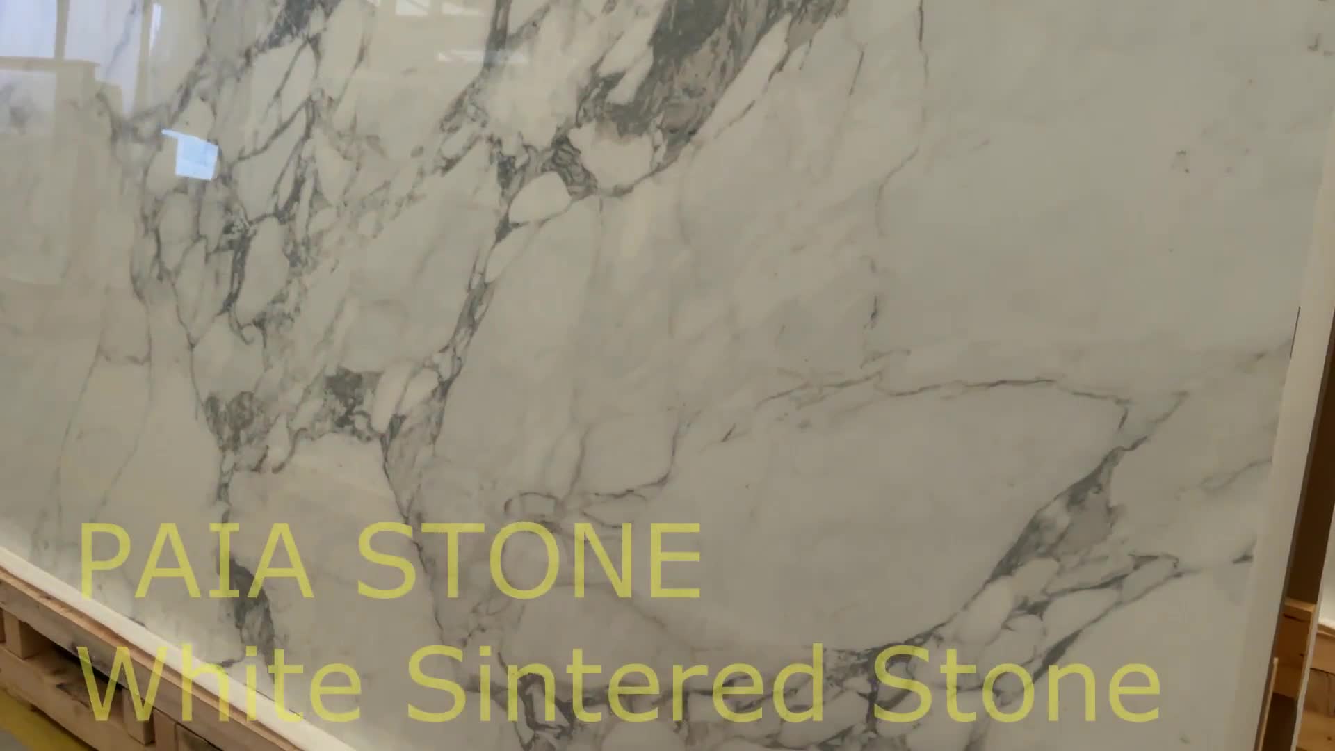 High Polished White Sintered Stone Slabs Interior Wall Decor