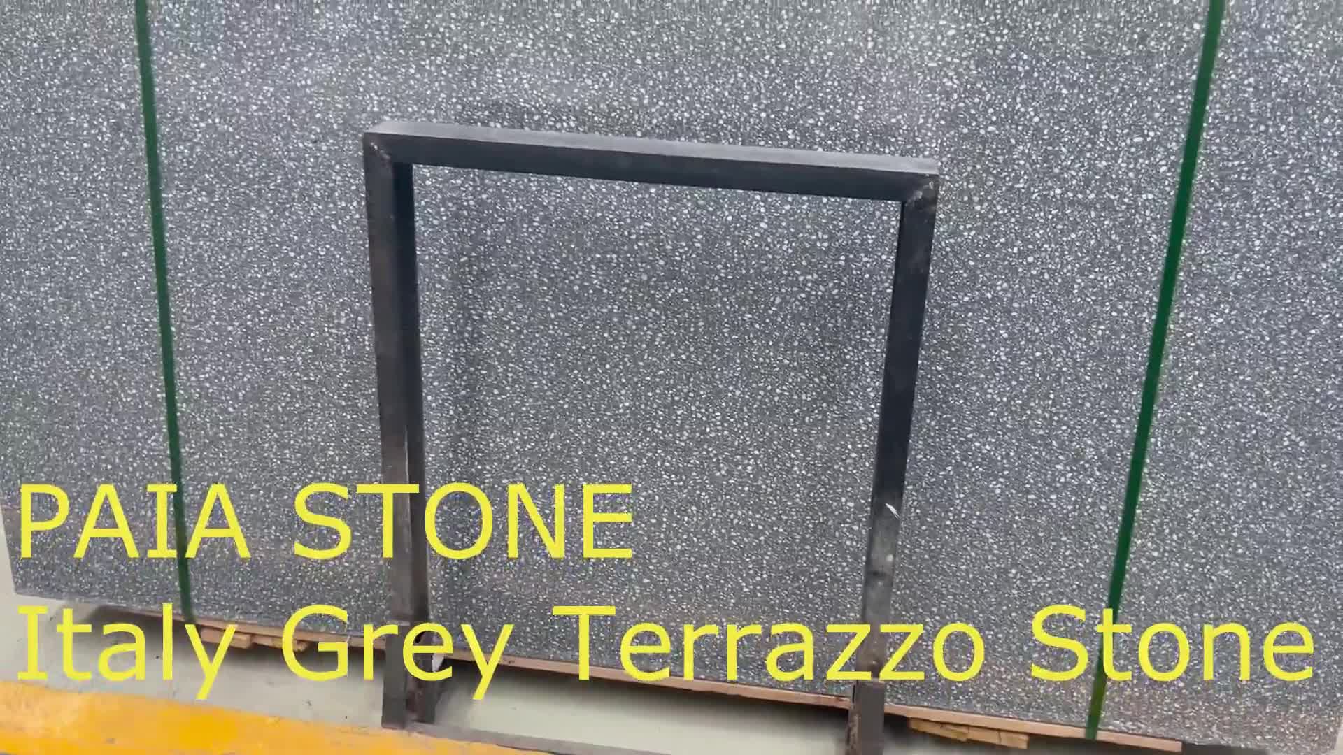 Italy Grey Terrazzo Slabs For Home Floor And Wall Decor