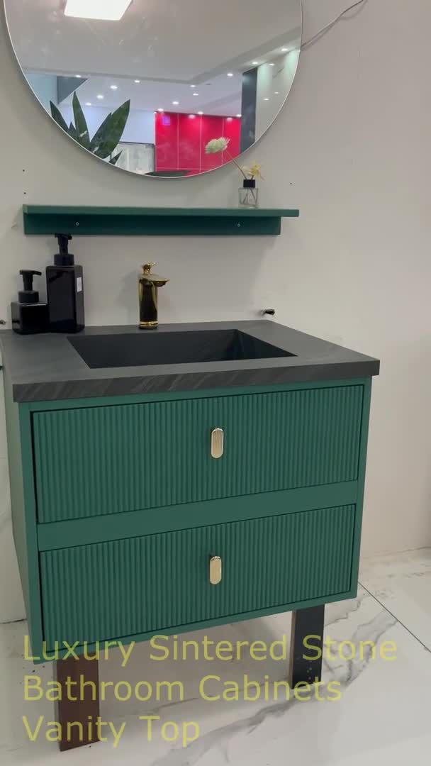 Luxury Sintered Stone Bathroom Cabinets Vanity Top For Hotel