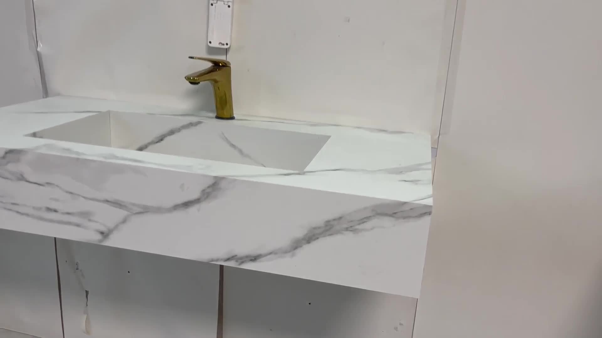 Modern Luxury Sintered Stone Vanity Bathroom Sink For Hotel