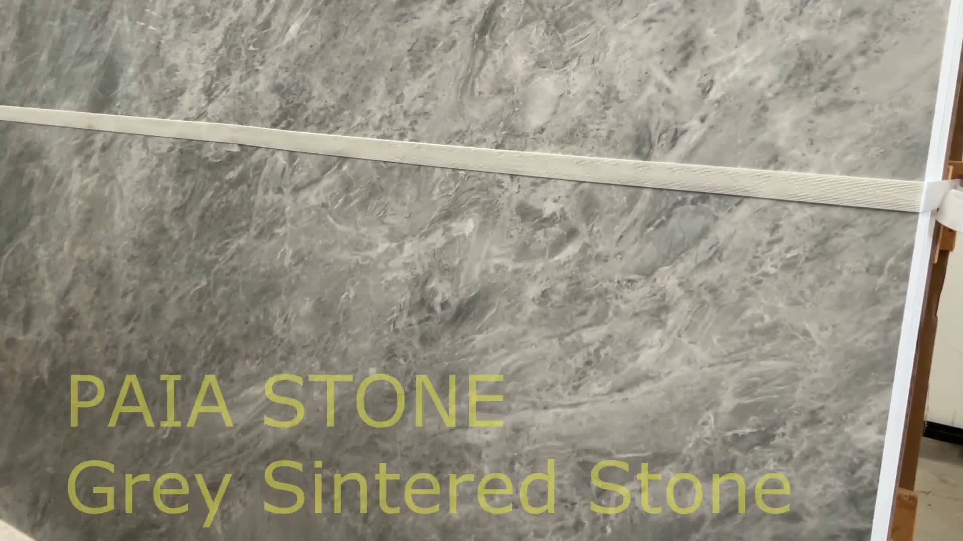 Polished Grey Sintered Stone Slabs Interior Floor Home Decor