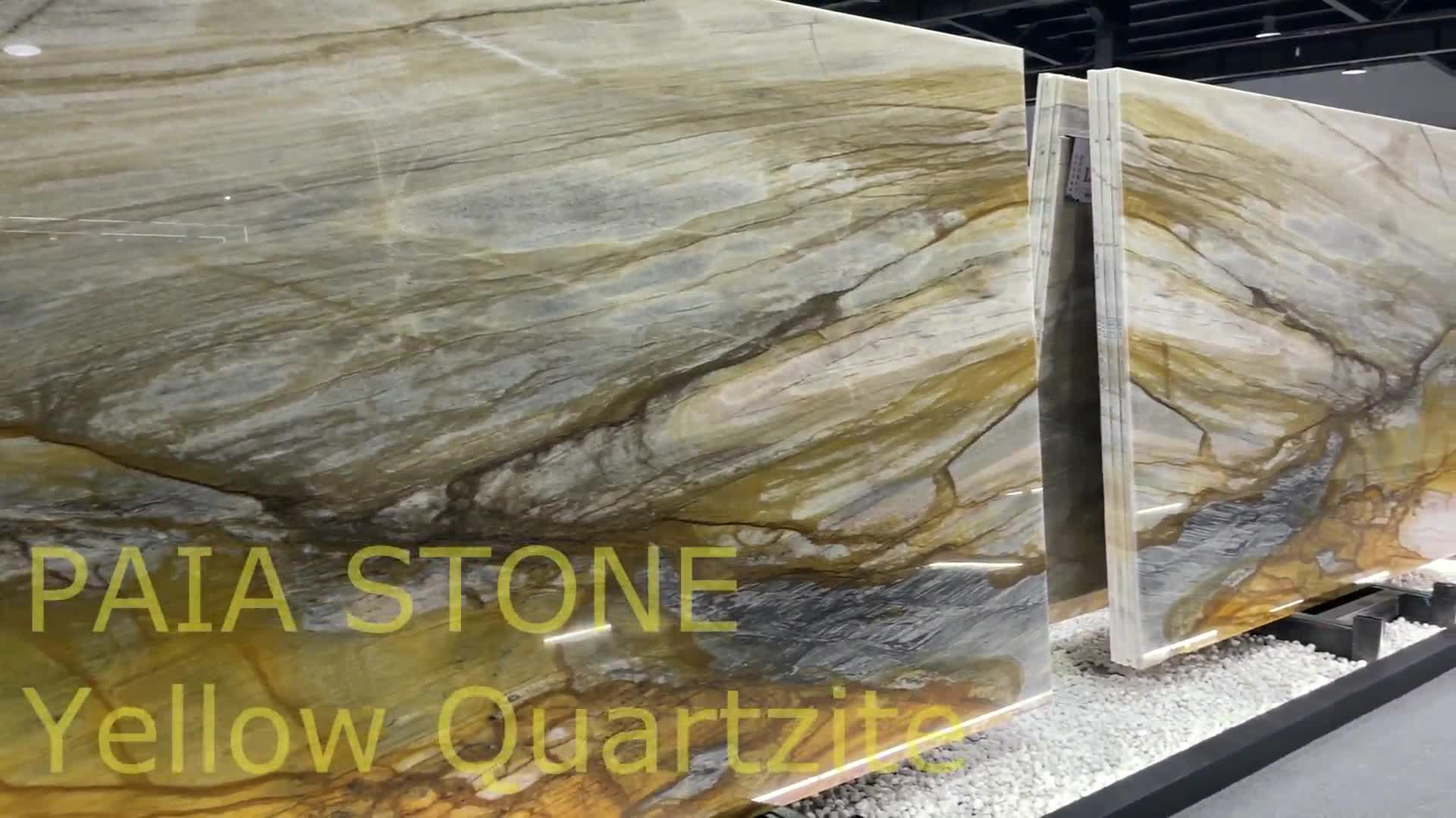 Brazil Luxury Azul Palomino Quartzite Slabs For Wall Design