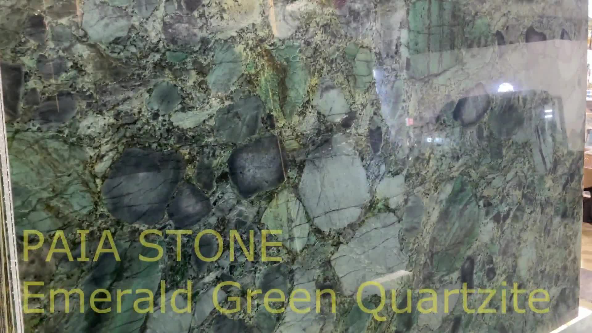 Brazil Luxury Polished Jungle Jewel Quartzite Slabs For Wall