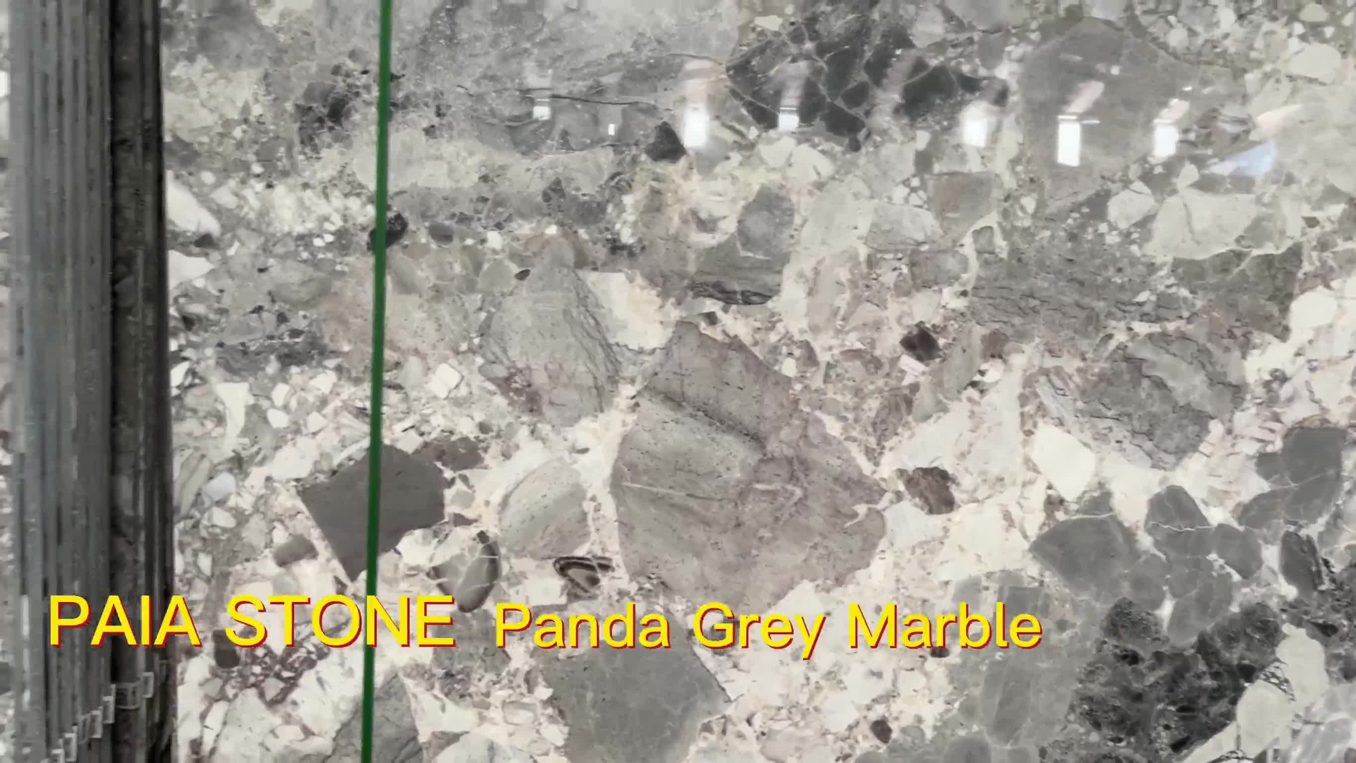 China Special Stone Panda Grey Marble Slabs Tile For Project