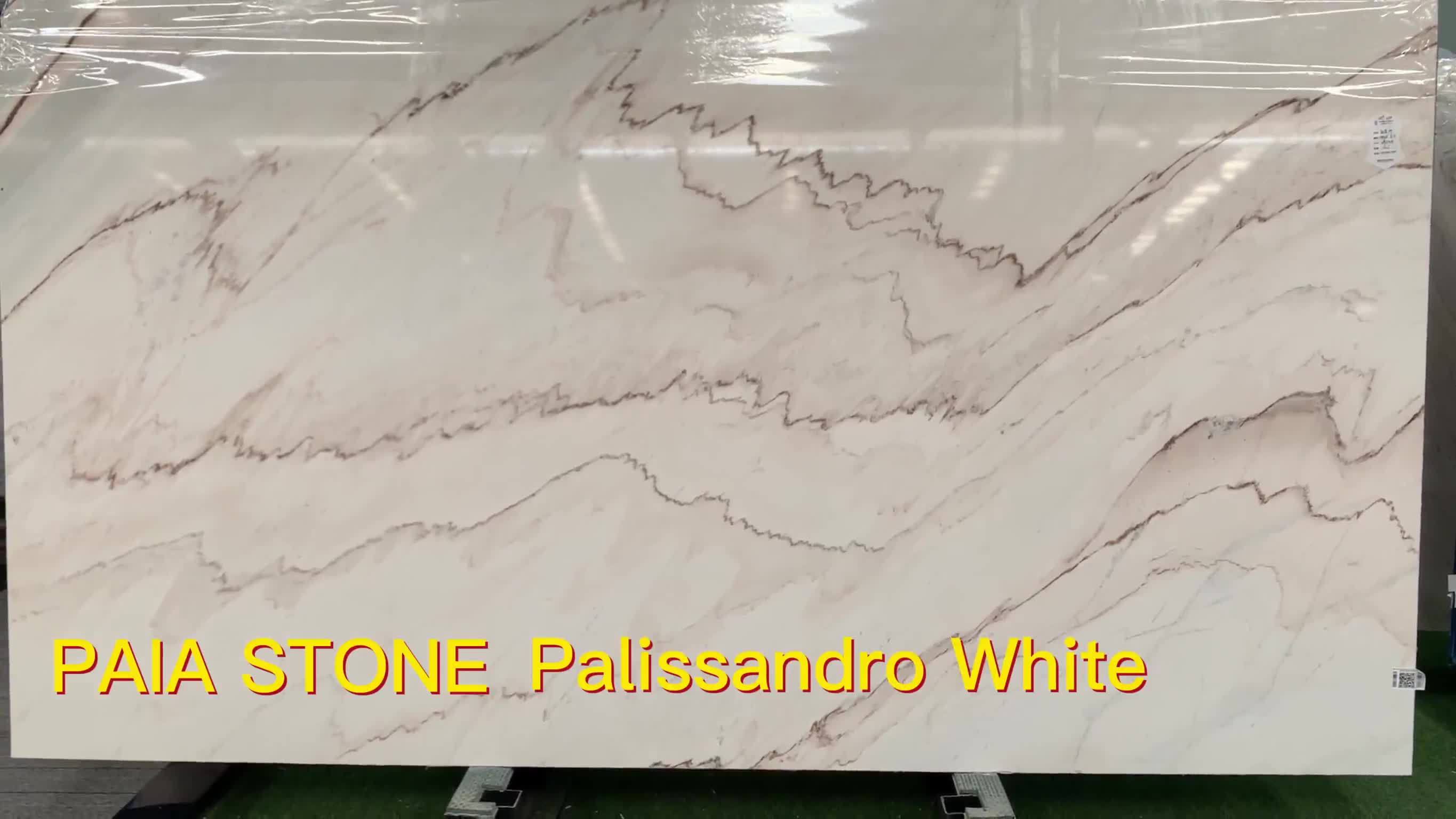 Custom Palissandro White Marble Slabs For Floor Design