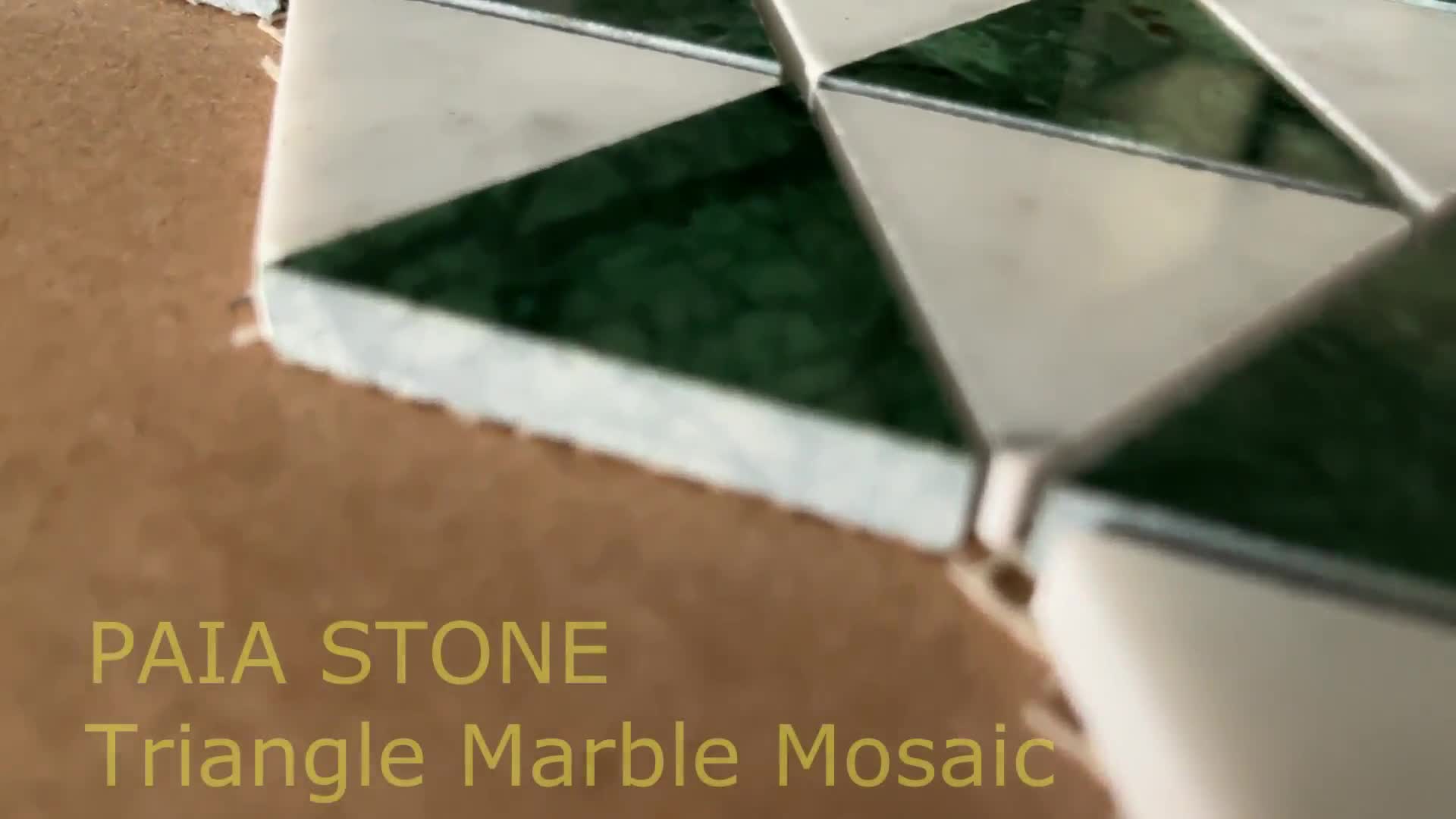 Factory Direct Natural Marble Triangle Marble Mosaic Tiles