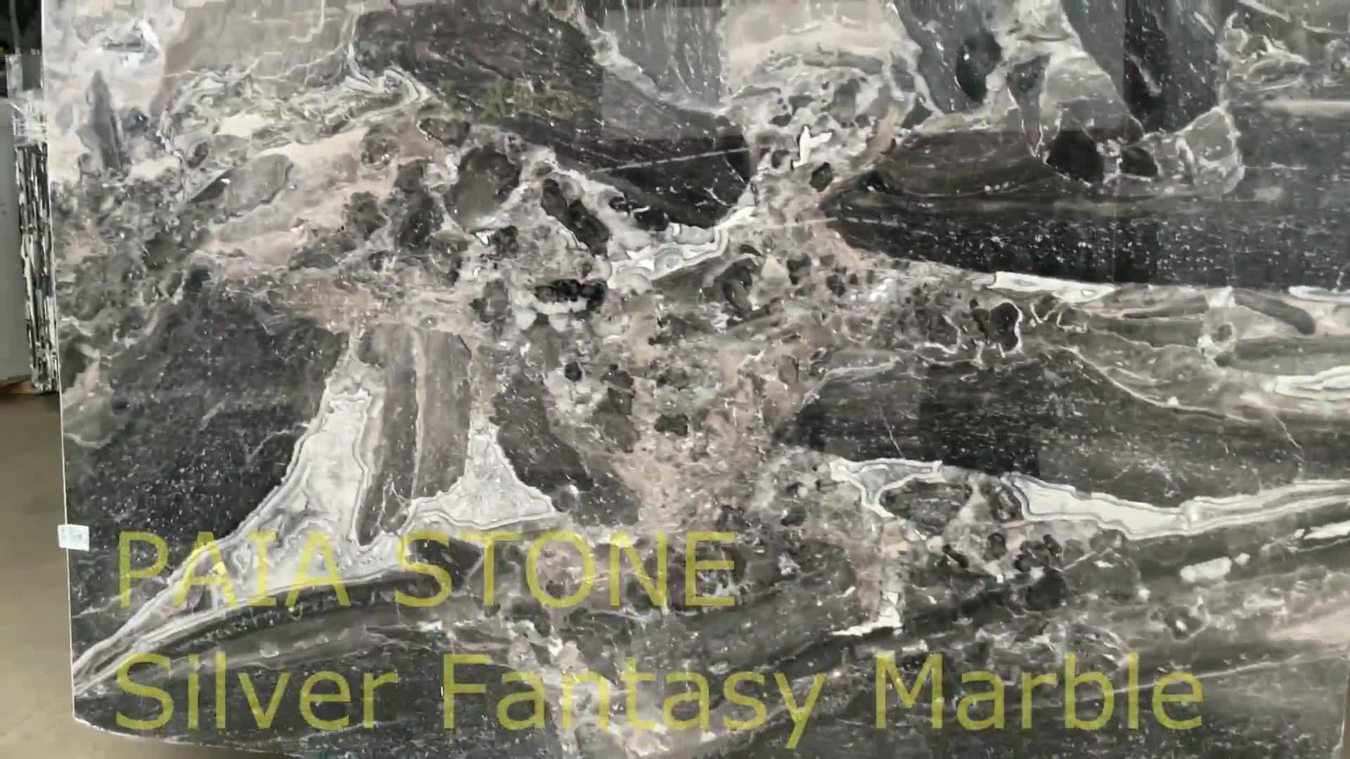 Factory Direct Silver Fantasy Marble Slab For Home Wall Tile