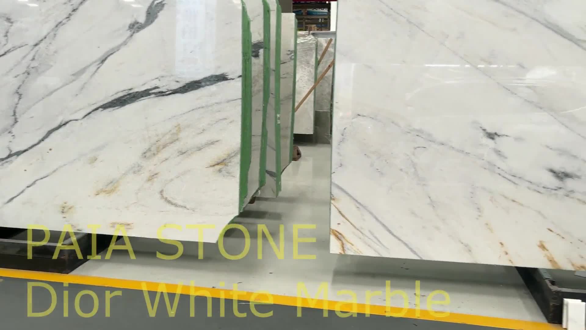 Factory Price China Dior White Marble Slab With Black Veins