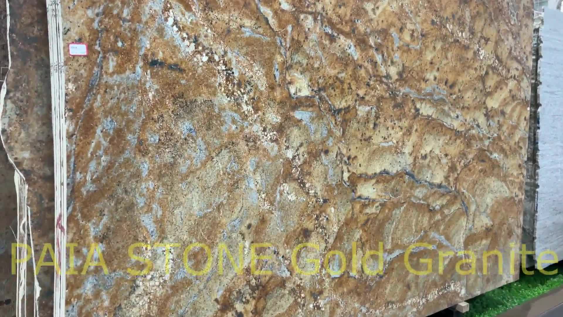 Good Quality Gold Granite Slab For Exterior Wall Tiles Decor