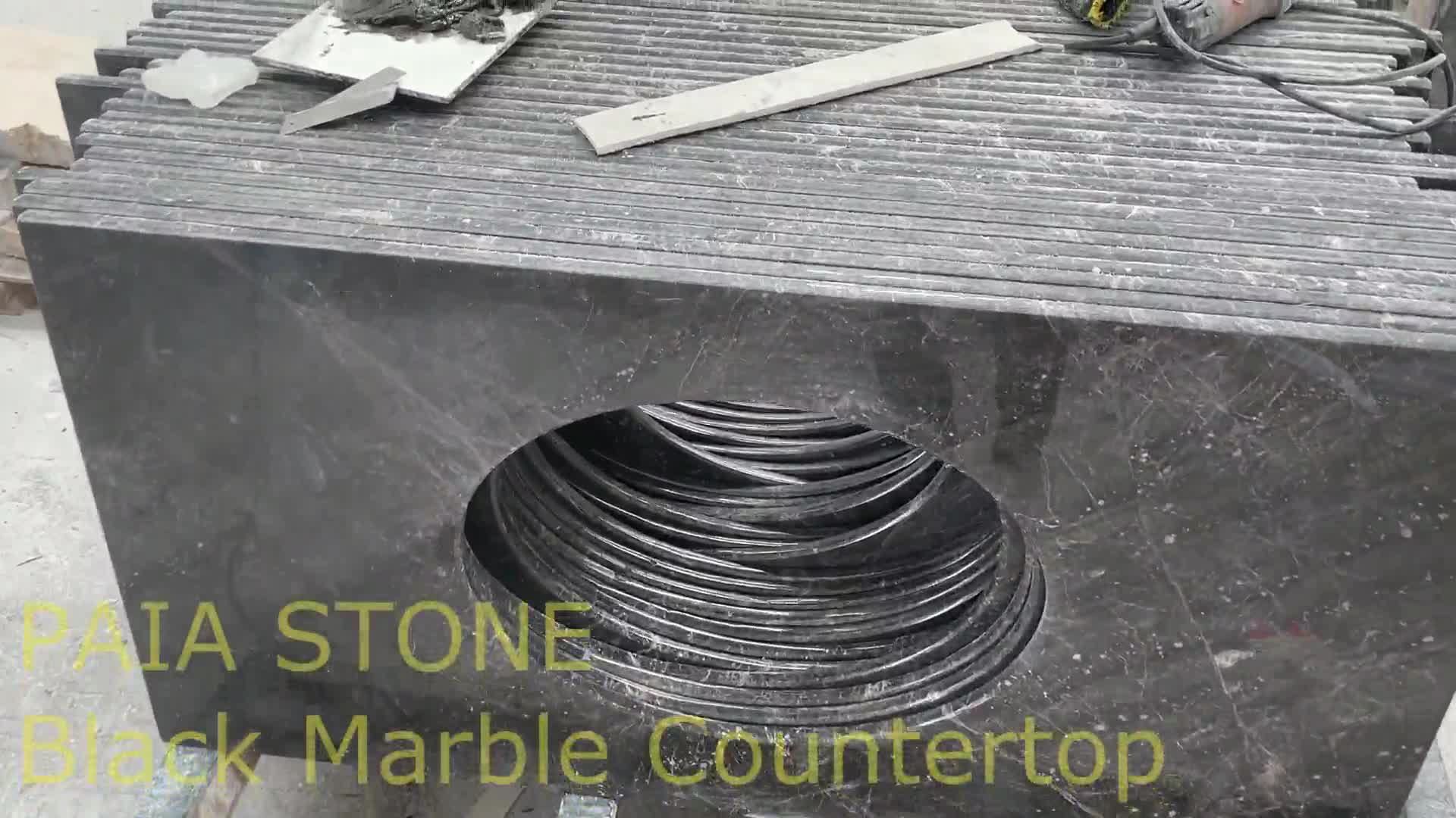 High Quality Black Marble Countertop For Home Bathroom Design