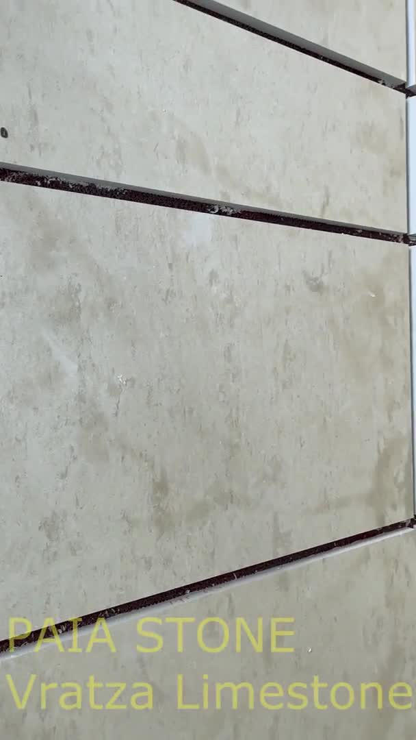 Honed Vratza Limestone Tile For Villa Exterior Wall Cladding