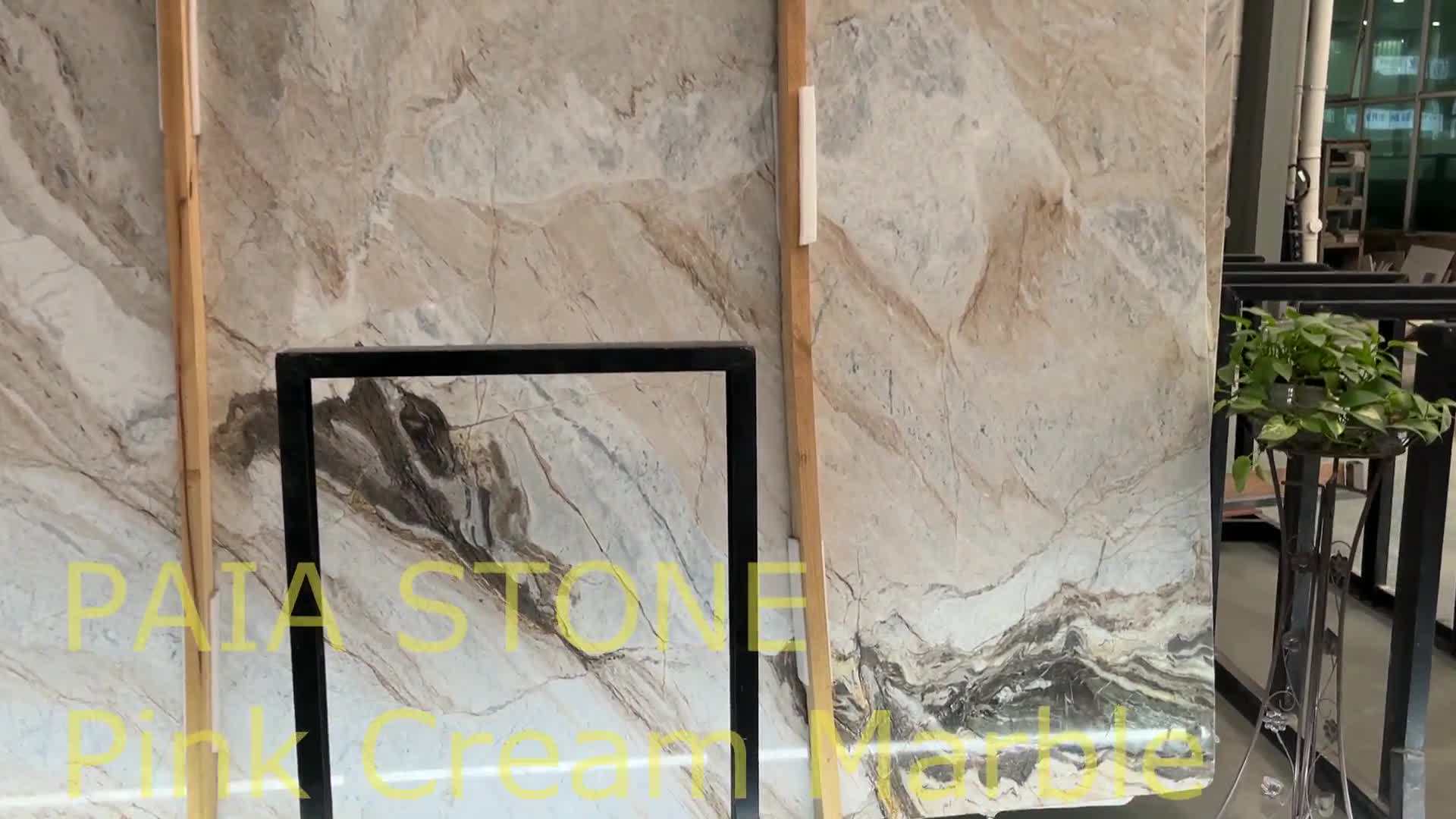 Hot Sale Top Quality Pink Cream Marble Slabs For Home Wall