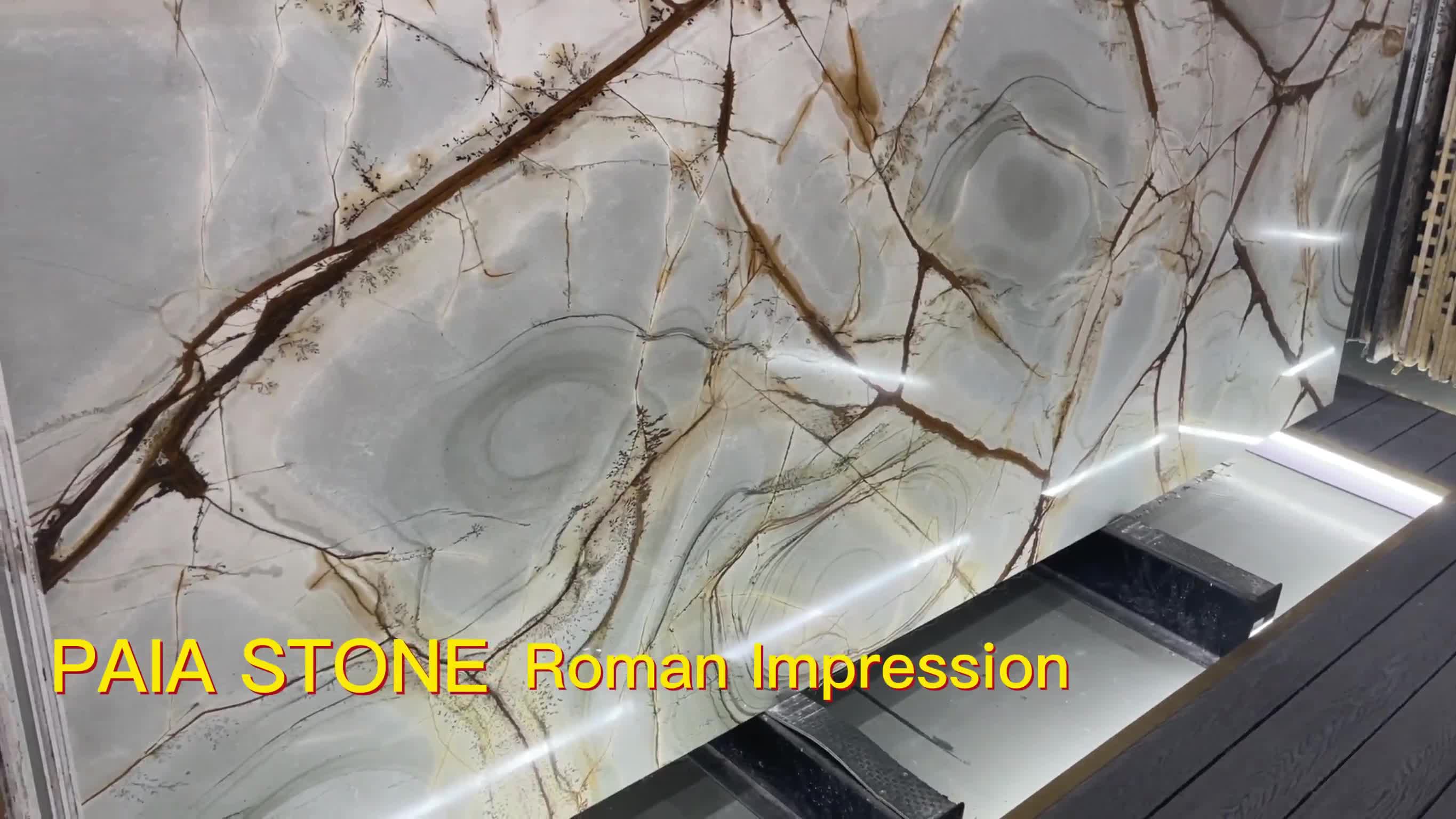 Imperial Blue Quartzite Blue Roma Quartzite Slab For Hotel Design