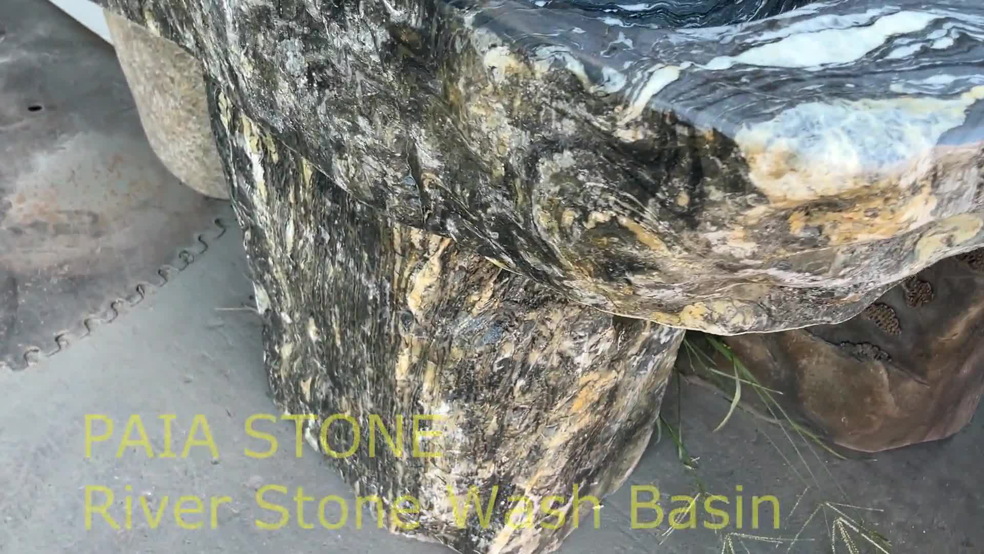 Modern Design Natural River Stone Wash Basin For Home Decor