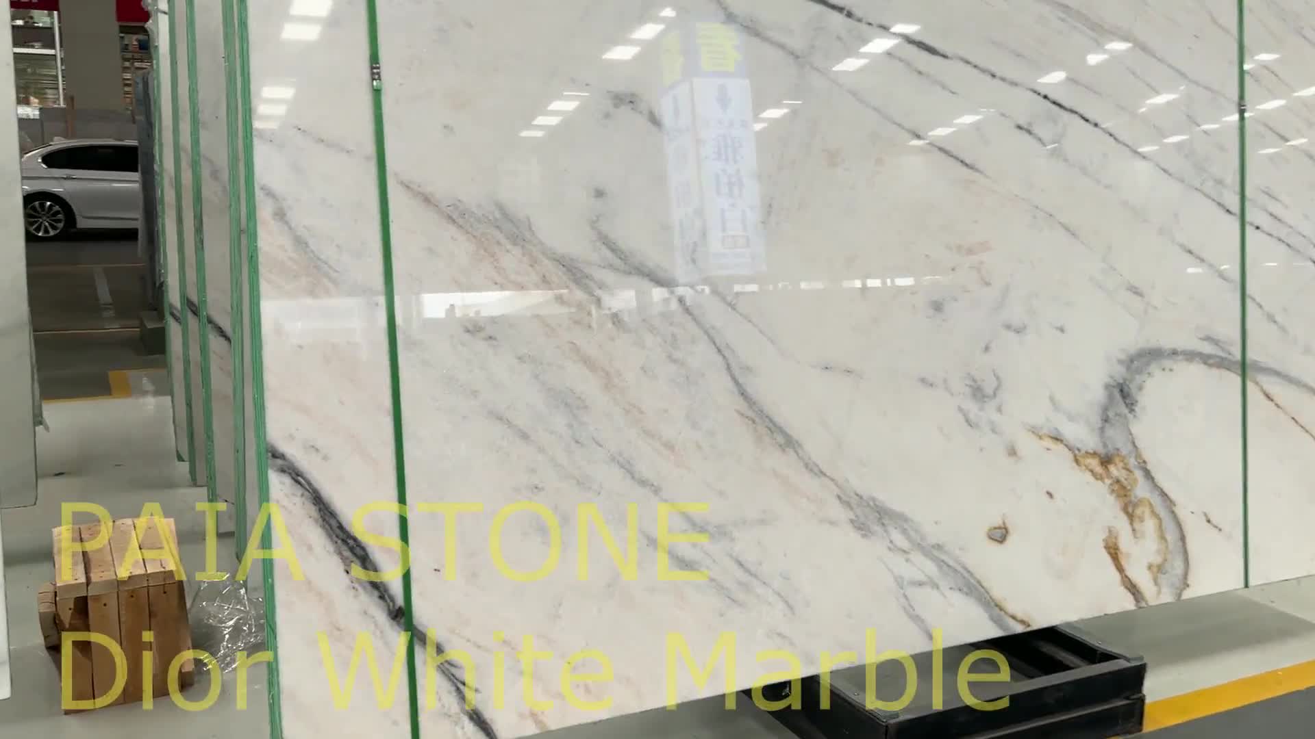 Natural China Dior White Marble Slab For Interior Wall Decor
