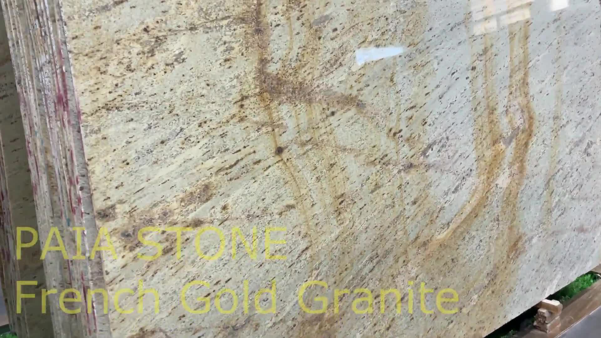 Natural French Gold Granite Slab For Exterior Wall Cladding