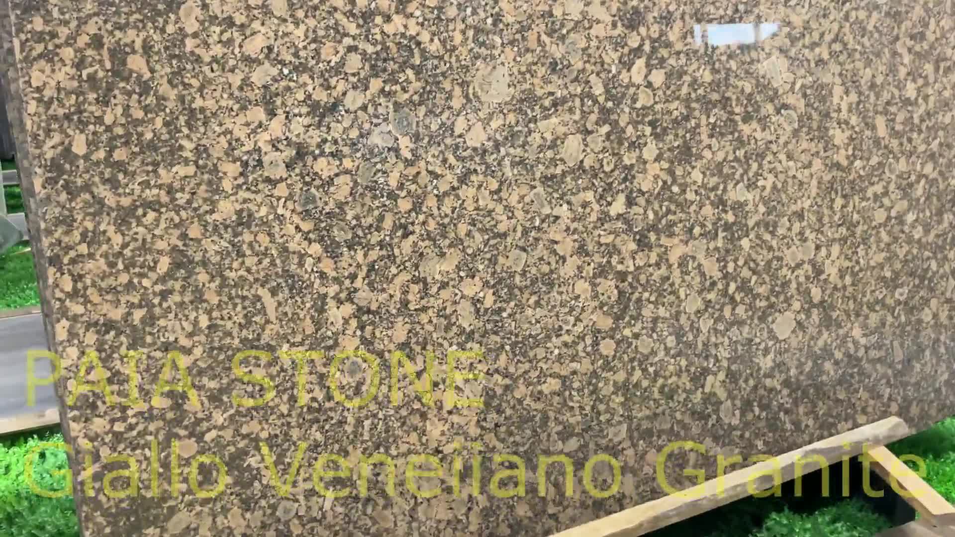 Polished Giallo Veneziano Granite Slabs For Hotel Wall Floor