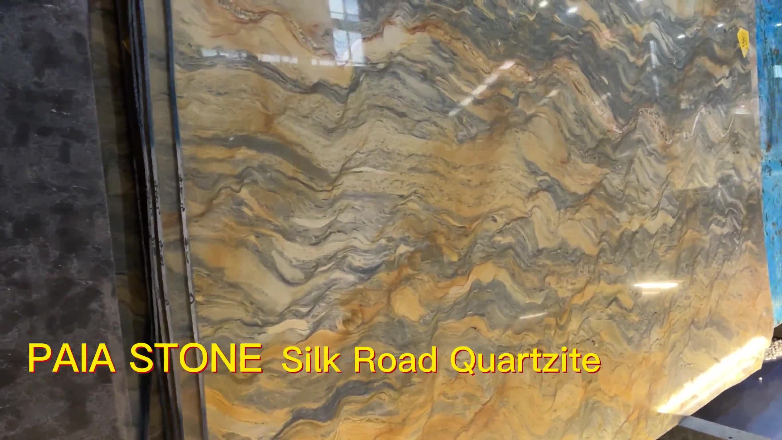 Polished Silk Road Quartzite Slabs For Wall And Floor Tiles