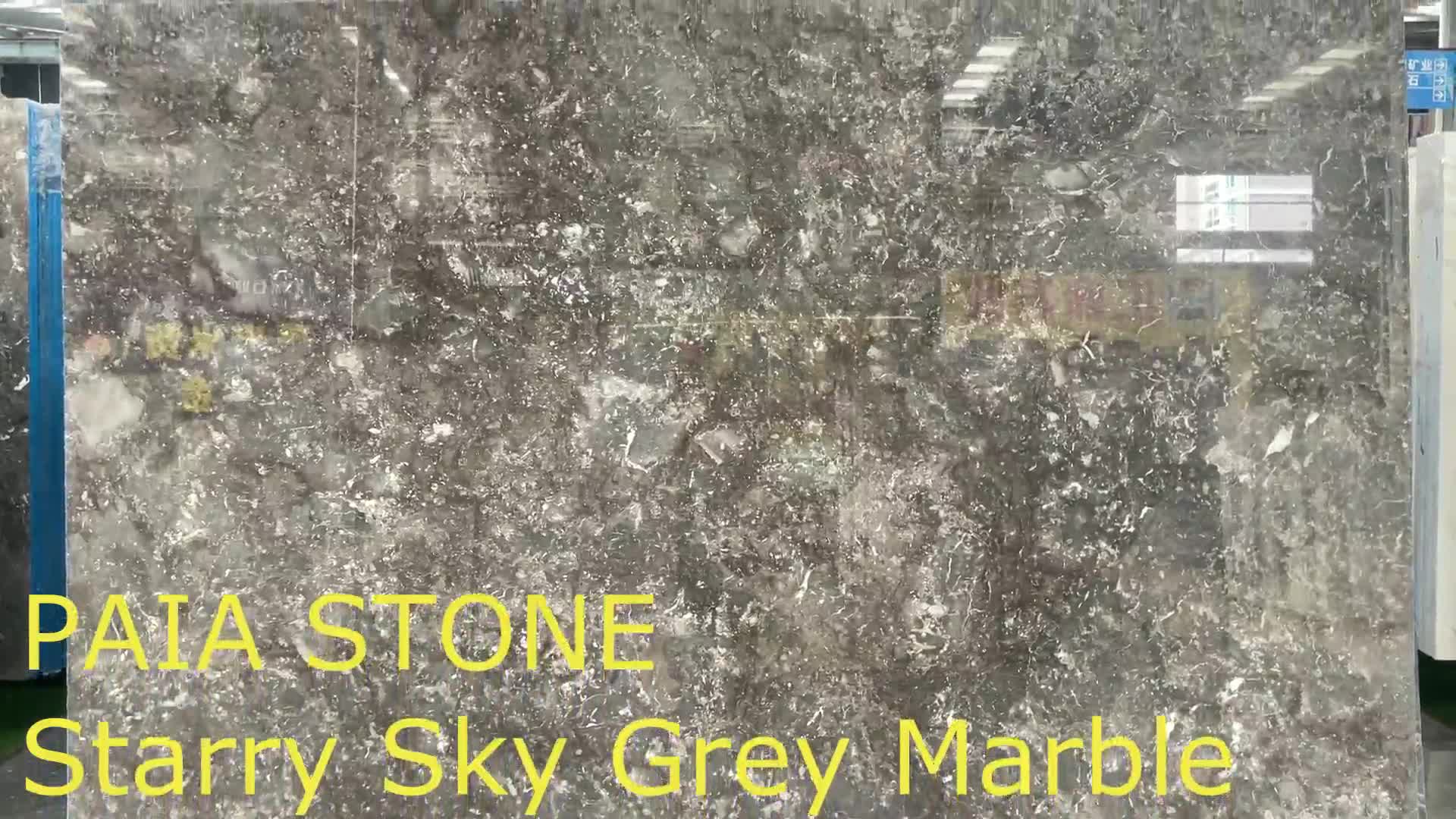 Starry Sky Grey Marble Slab For Home Hotel Floor Wall Design
