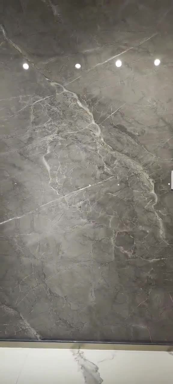 1600*3200MM  GLOSSY  POLAR SHADOW GREY  PORCELAIN SLAB