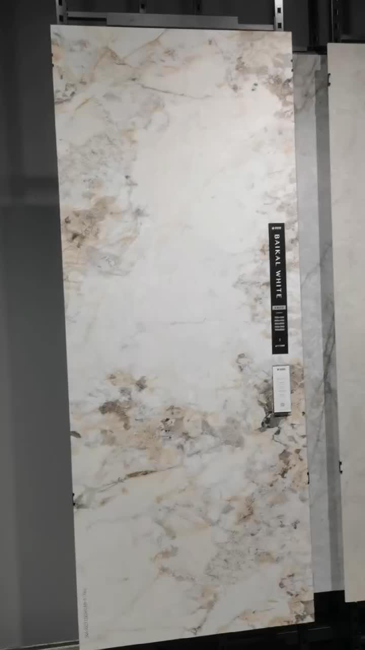 800*2000MM  GLOSSY BAIKAL WHITE  PORCELAIN SLAB