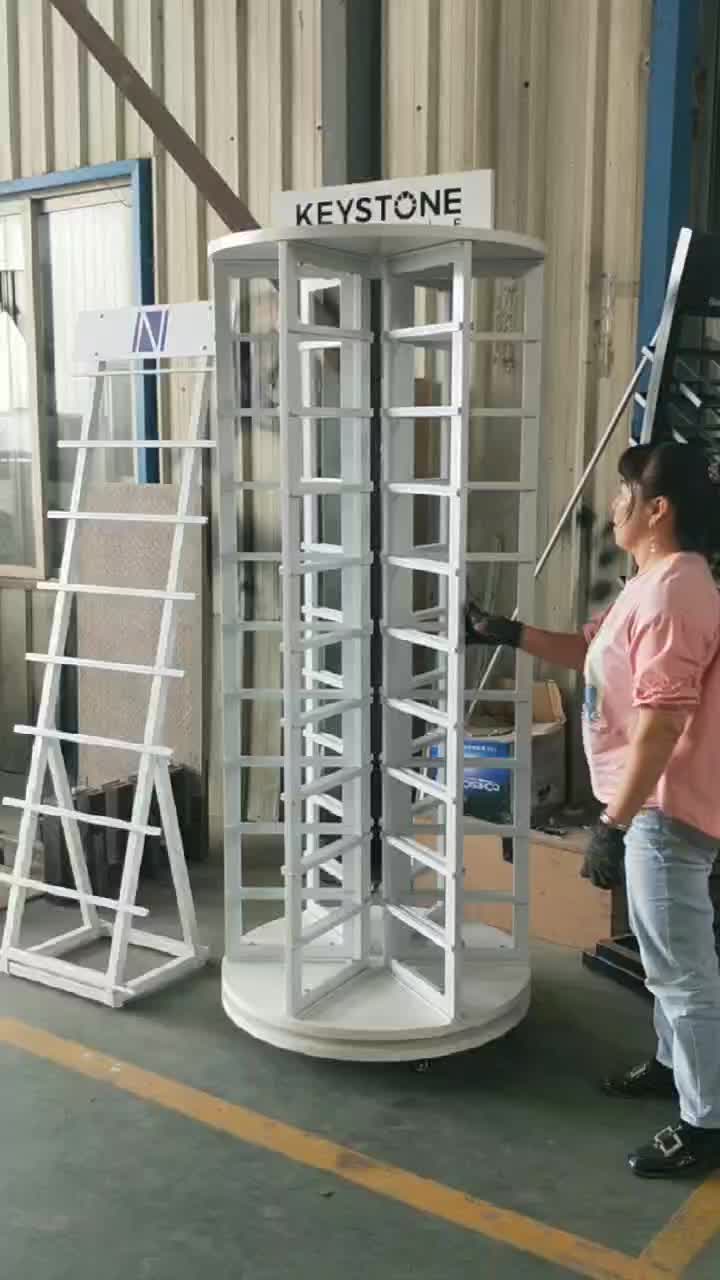 Rotating Display Strand Racks With  Six Panels