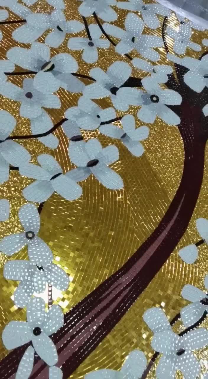 Golden Glass Mosaic Clip Art Decorative Mosaic
