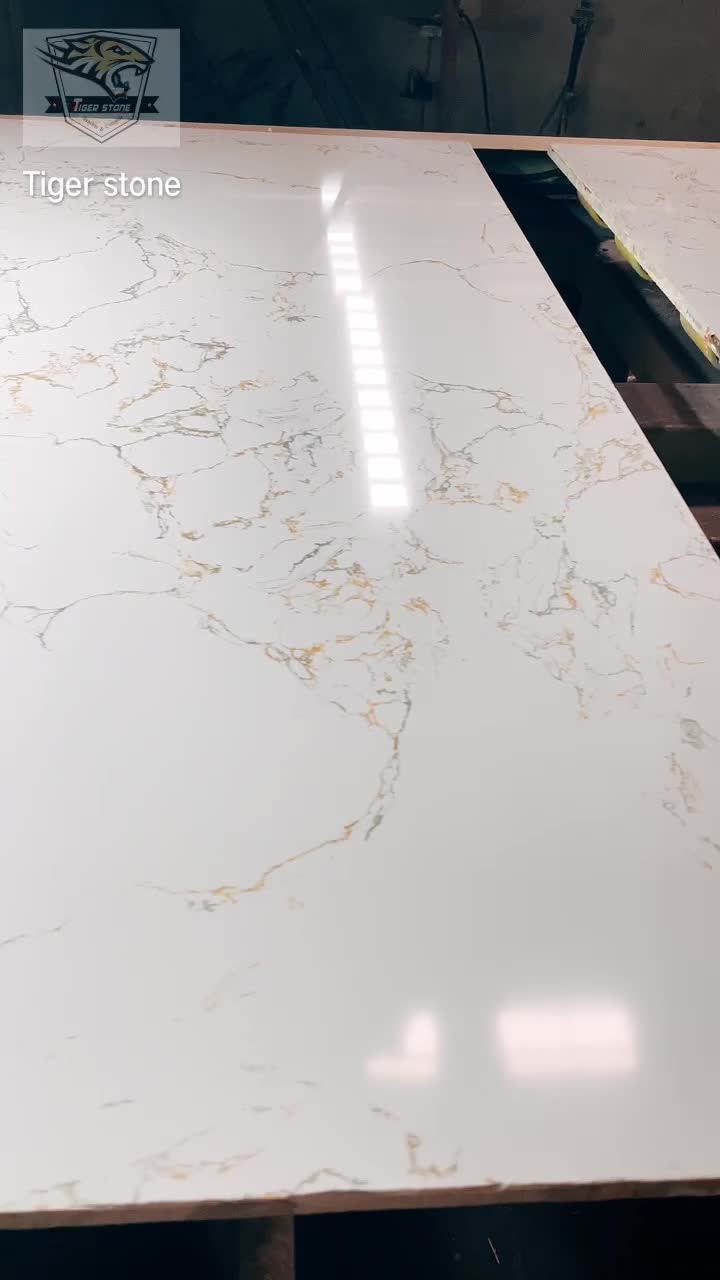 Artificial Marble Calacatta Gold Quartz Slabs3