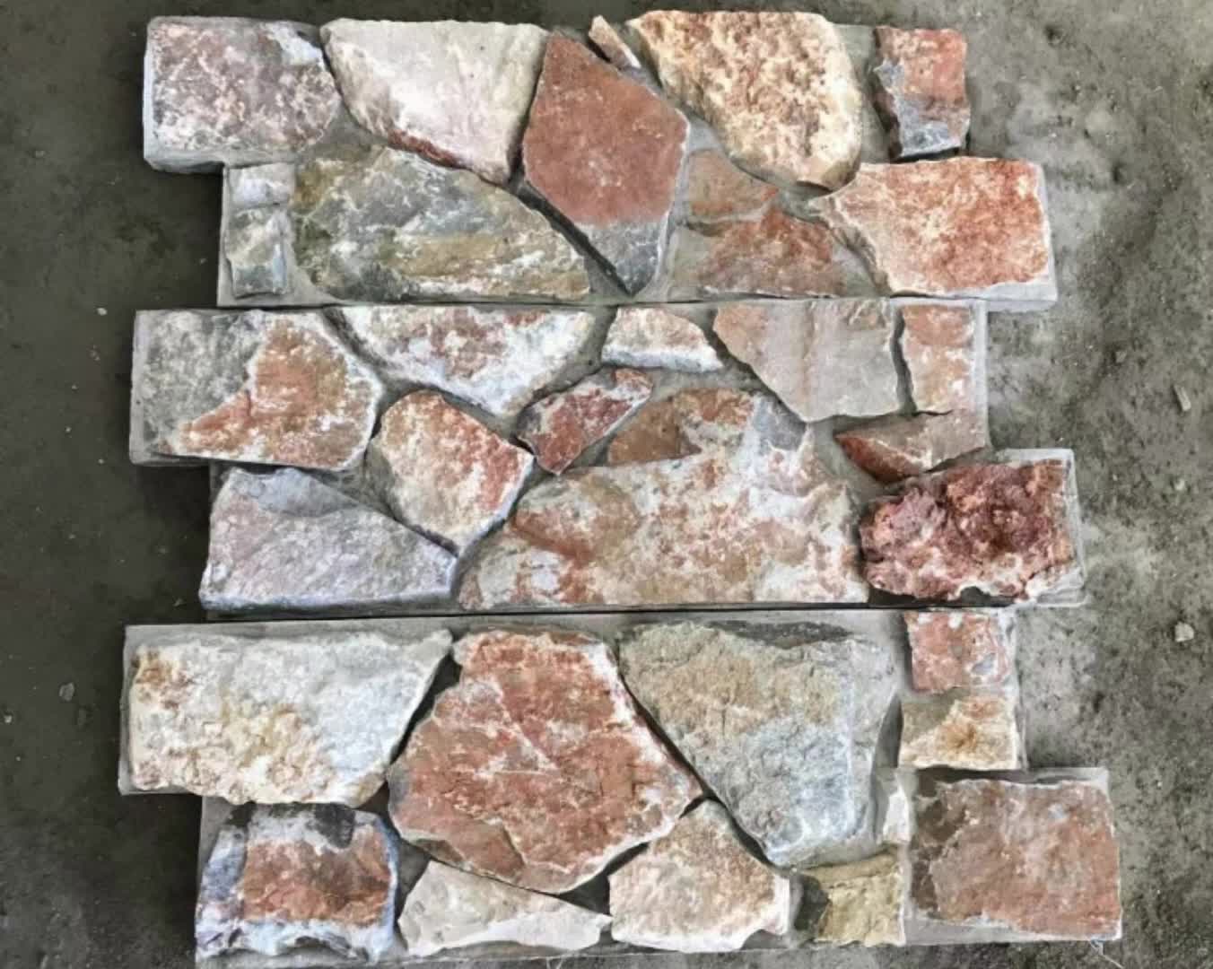 Grey Cultured Stone Exterior Slate Stone Wall Cladding Panel