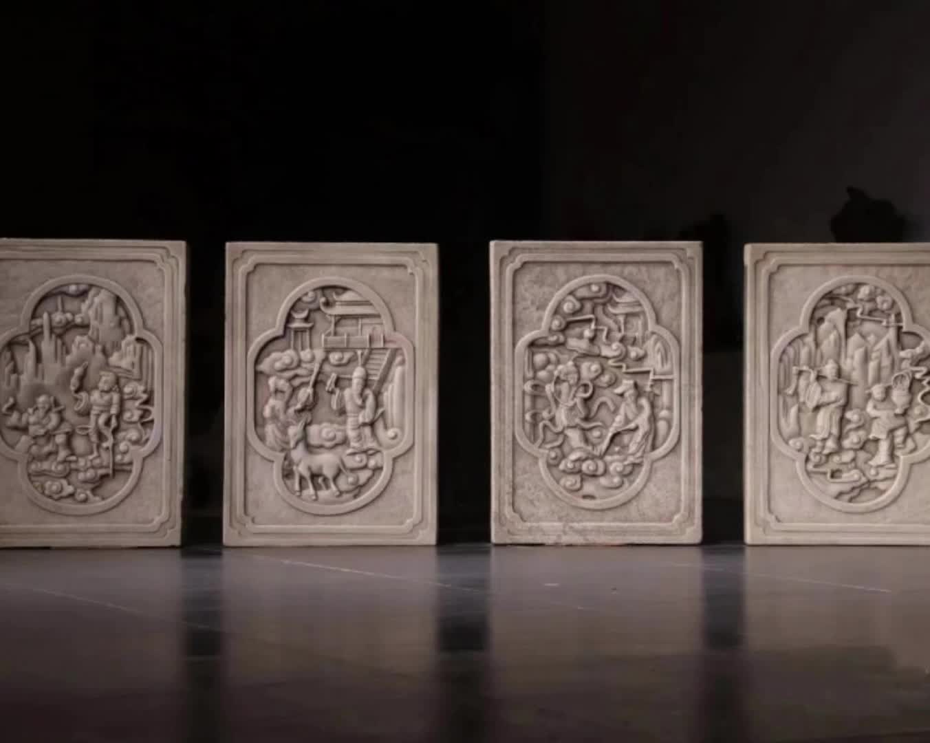Hand Carved White Marble Relief Sculpture Stone Wall