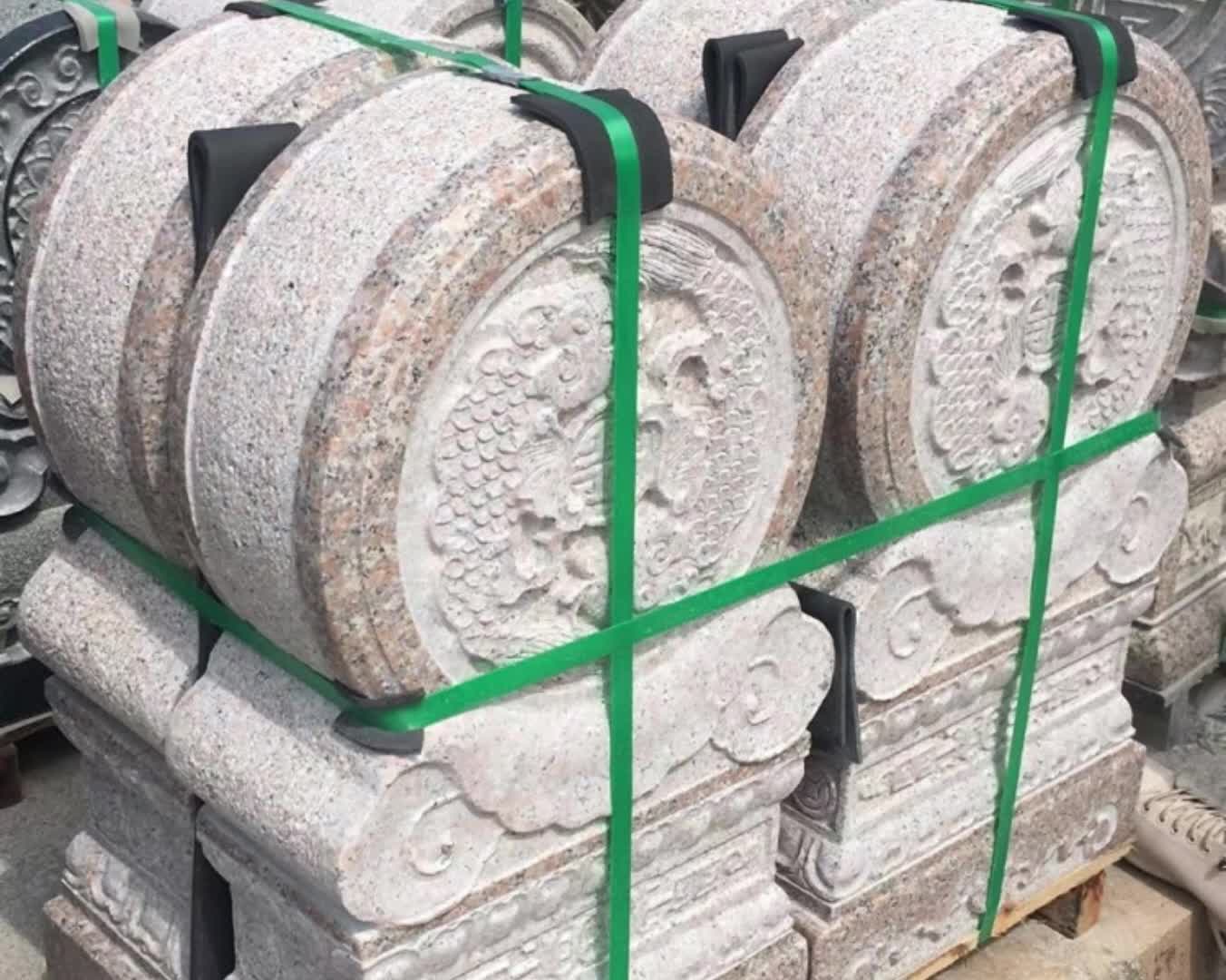 Large Drum Hugging Shaped Bearing Granite Carving BAO GU SHI
