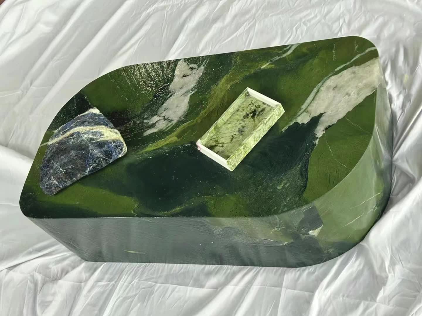 Natural Stone Avocatus Green Quartzite Slab Green Stone Coffee Table