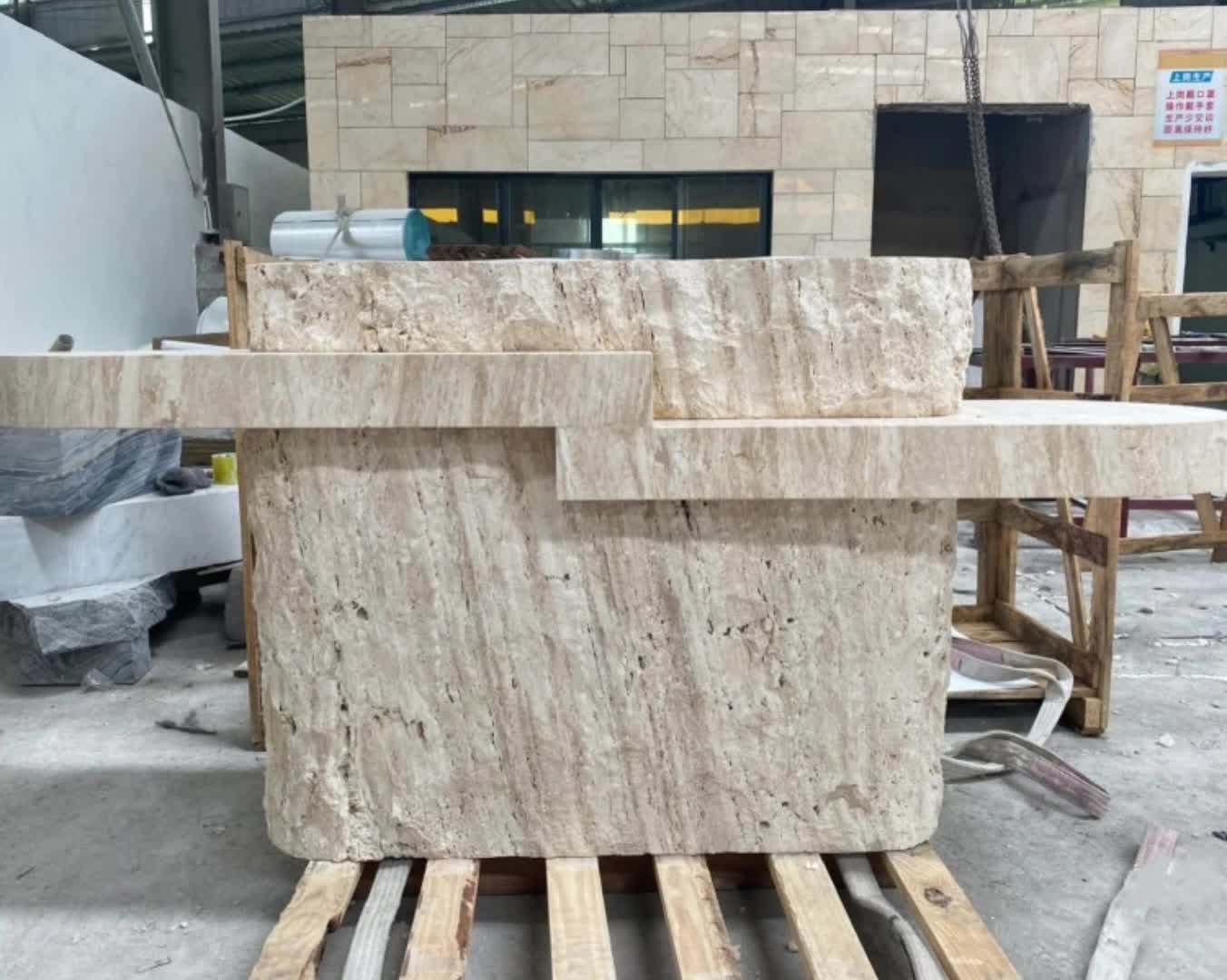 Natural Travertine Stone Side Table Stone Coffee Table