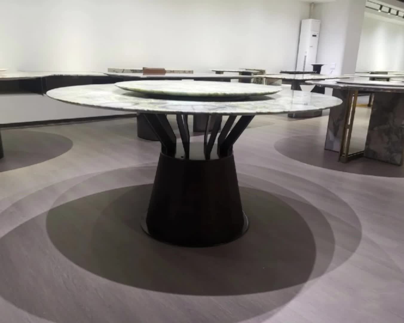 Stone Green Marble Dining Table Round Dining Table
