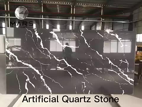 Black Artificial Quartz Stone Slab