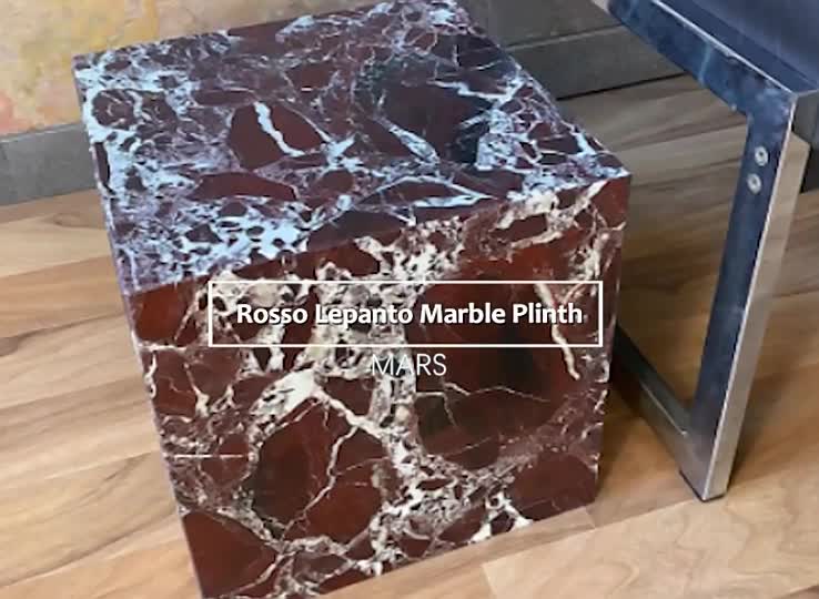 Marble Plinth Stone Coffee Side Table For Villa Home