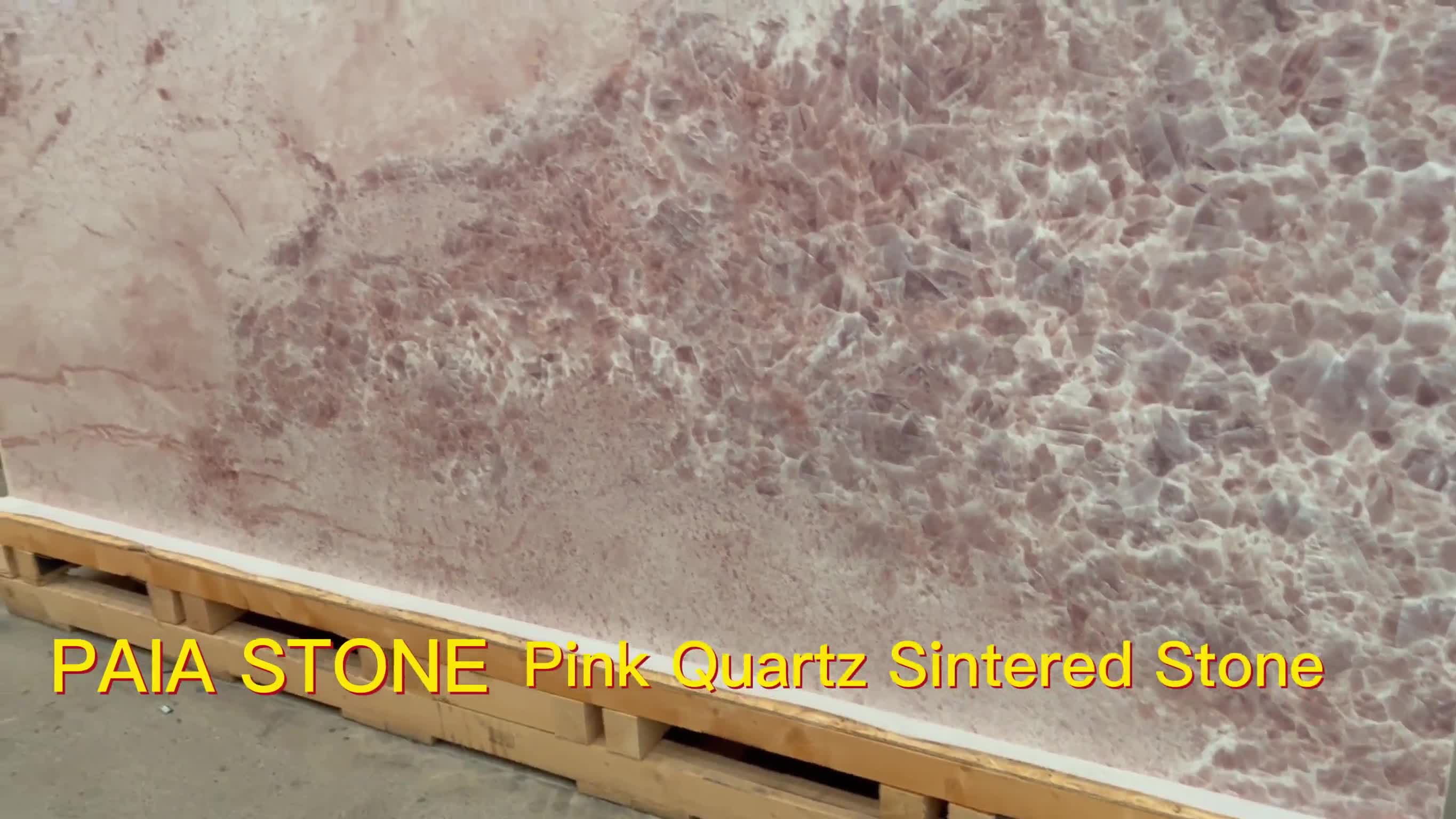 Pink Quartz Look Sintered Stone Wall & Flooring Tiles Design