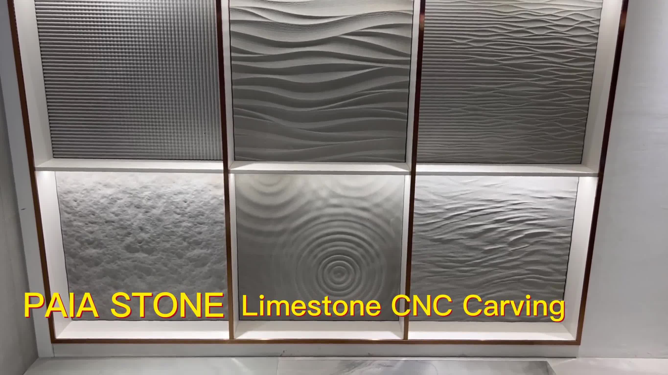 Black Limestone 3D CNC Carving For Home & Hotel Decoration