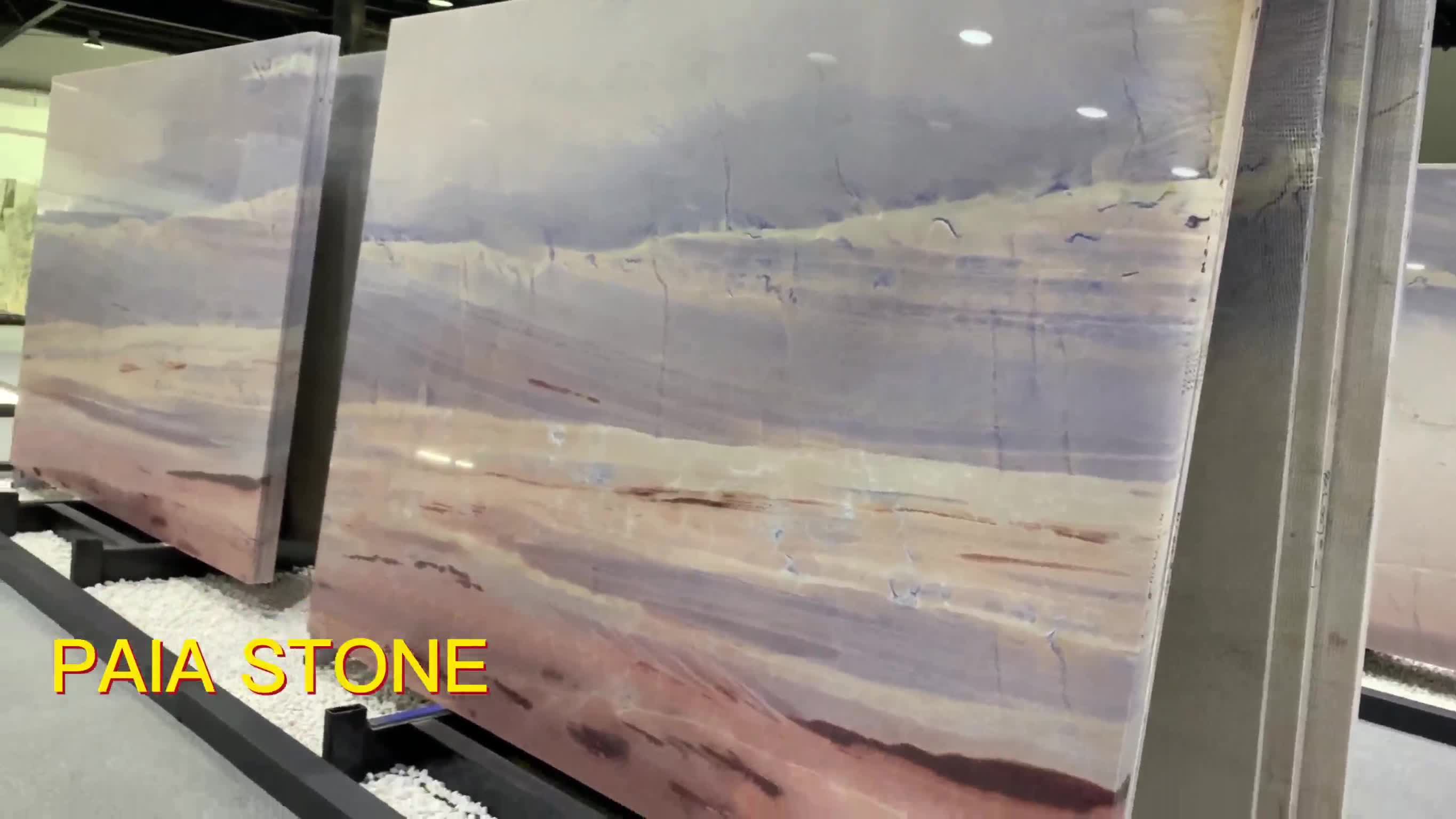 Blue Skylight Azul Tropical Blue Quartzite Slabs For Villa