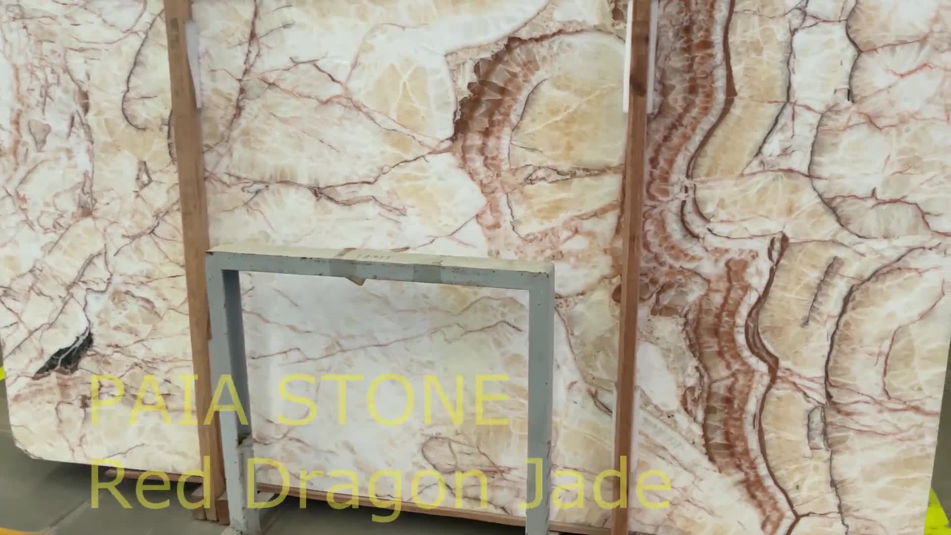 Book Matched Red Dragon Jade Onyx For Wall Background