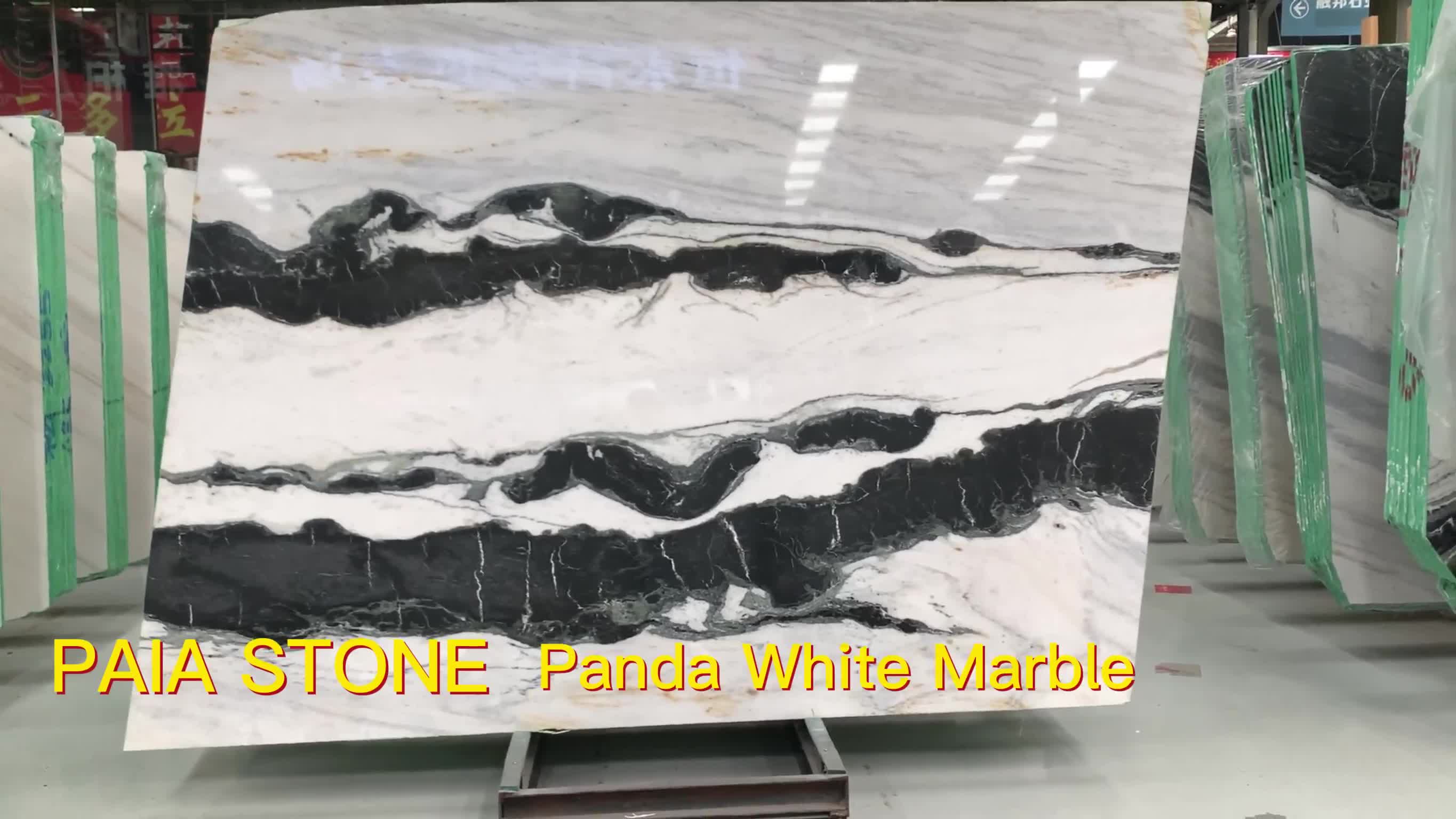 China Panda White Marble Wall Slab For Flooring Tile Project