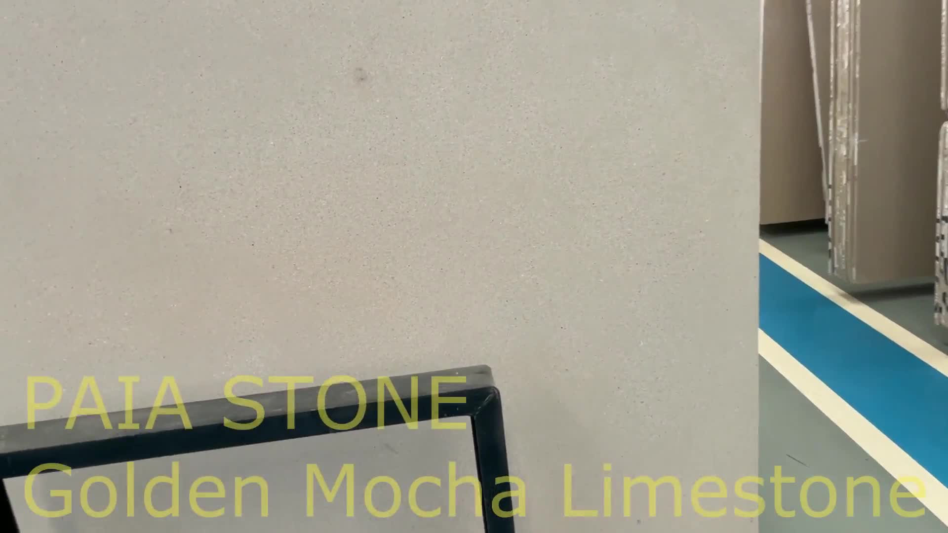 Custom Design Golden Mocha Limestone Tiles For Exterior Wall