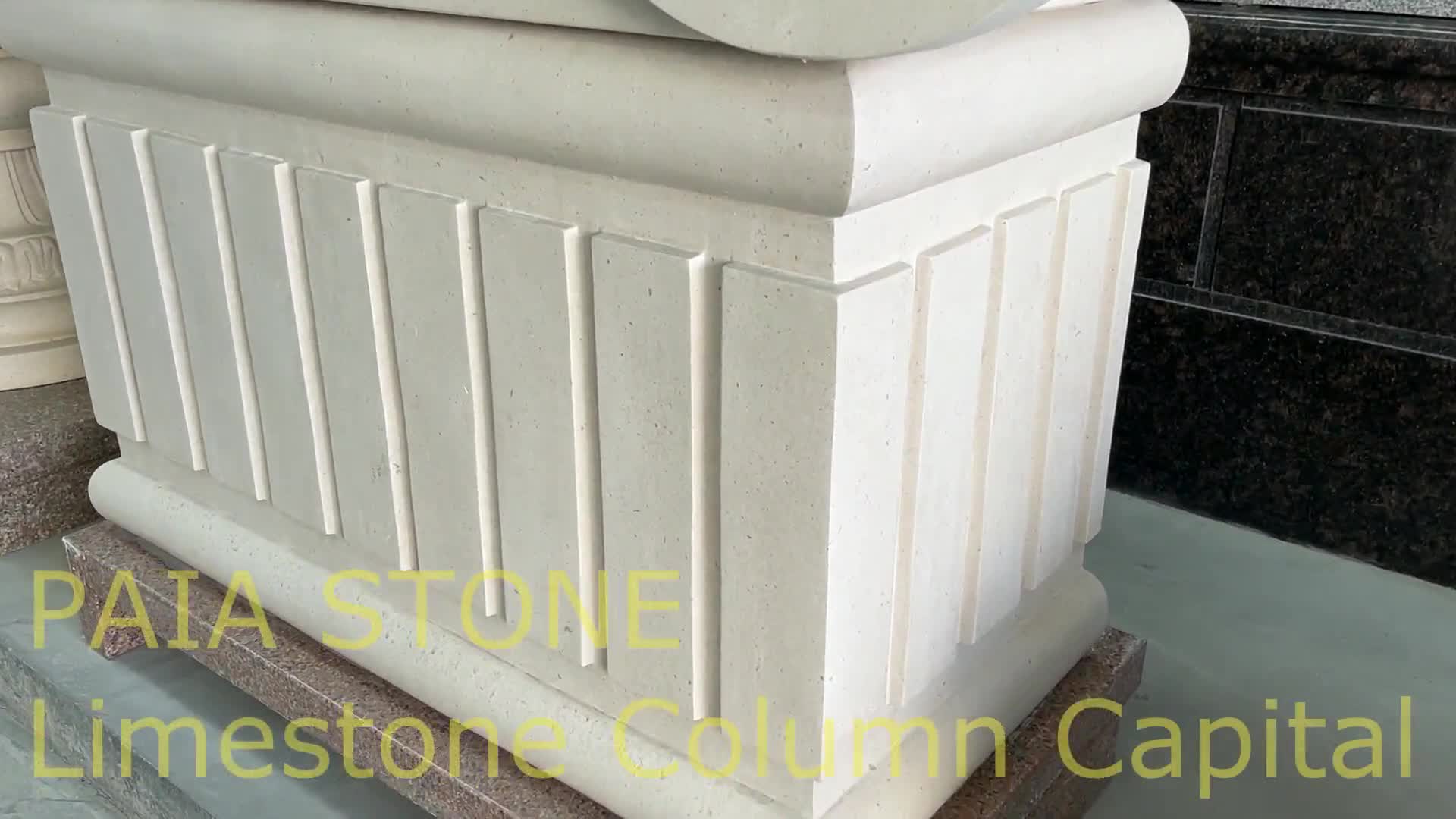 Customize Design Limestone Column Capital For Hotel