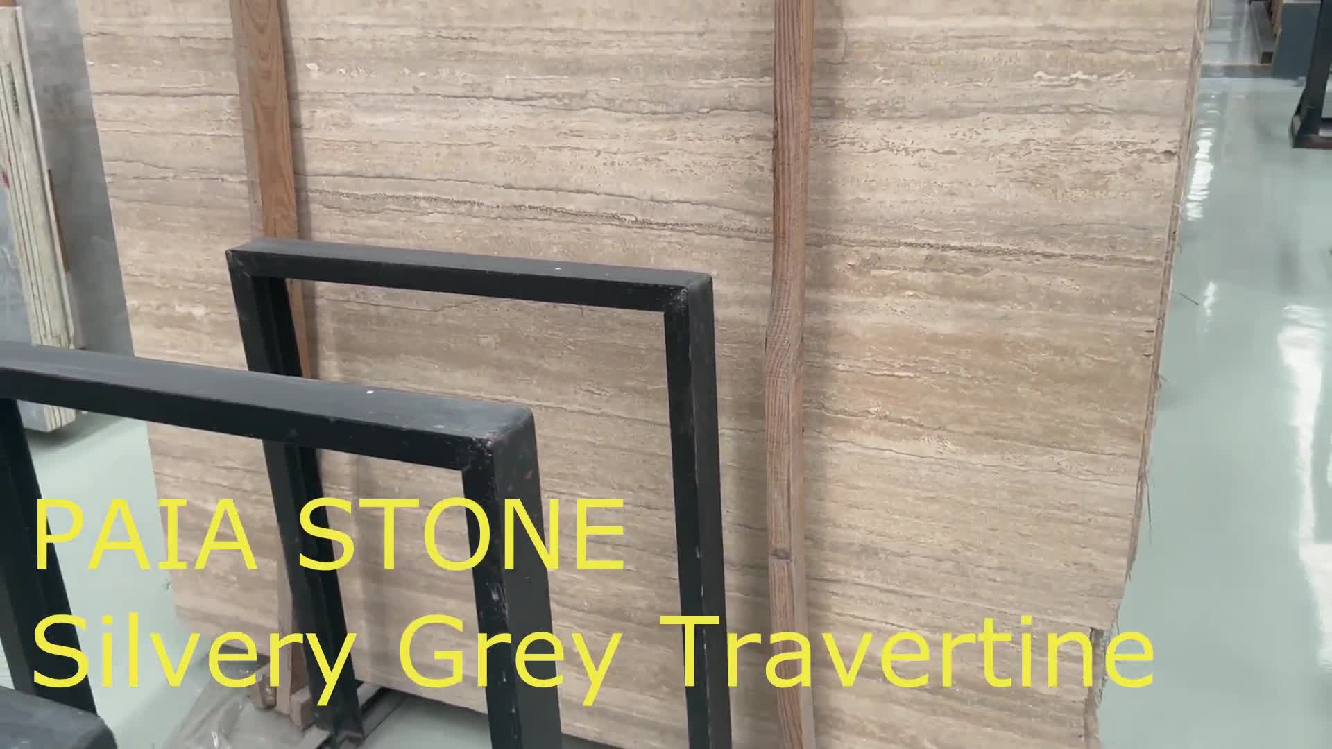 High Quality Silver Grey Travertine Slabs For Exterior Wall