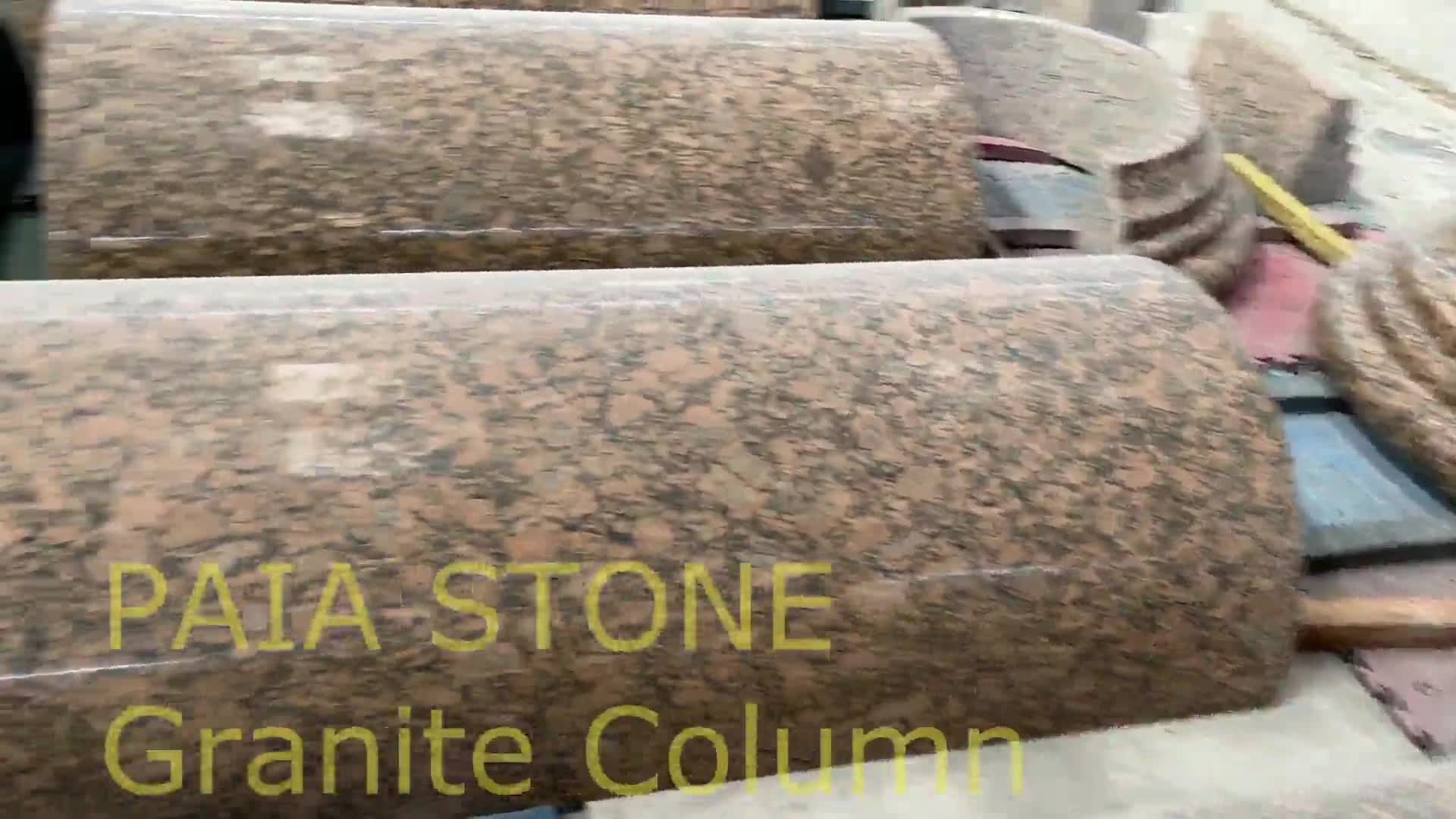 Polished Customized Red Granite Hollow Column For Home Decor