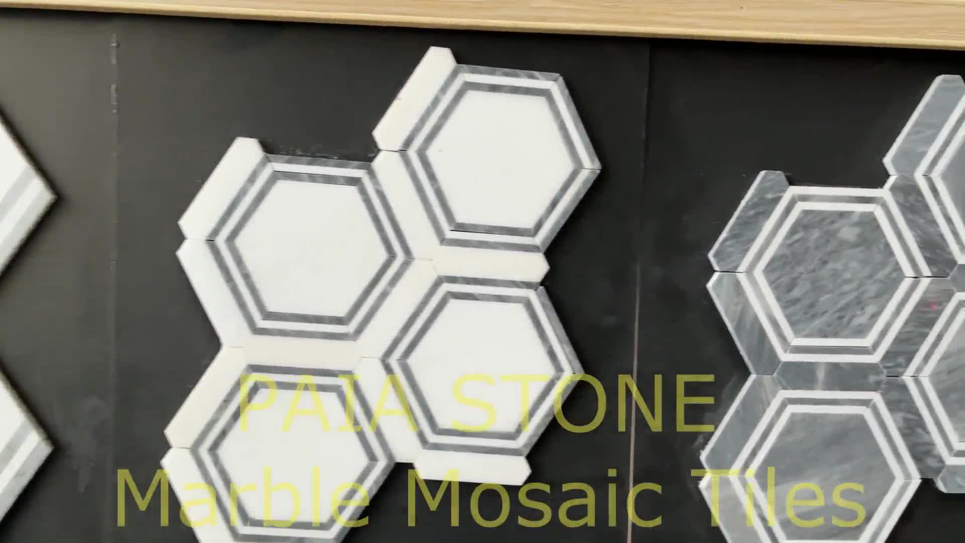 Polished New Design Hexagon Marble Mosaic Wall Tile For Sale