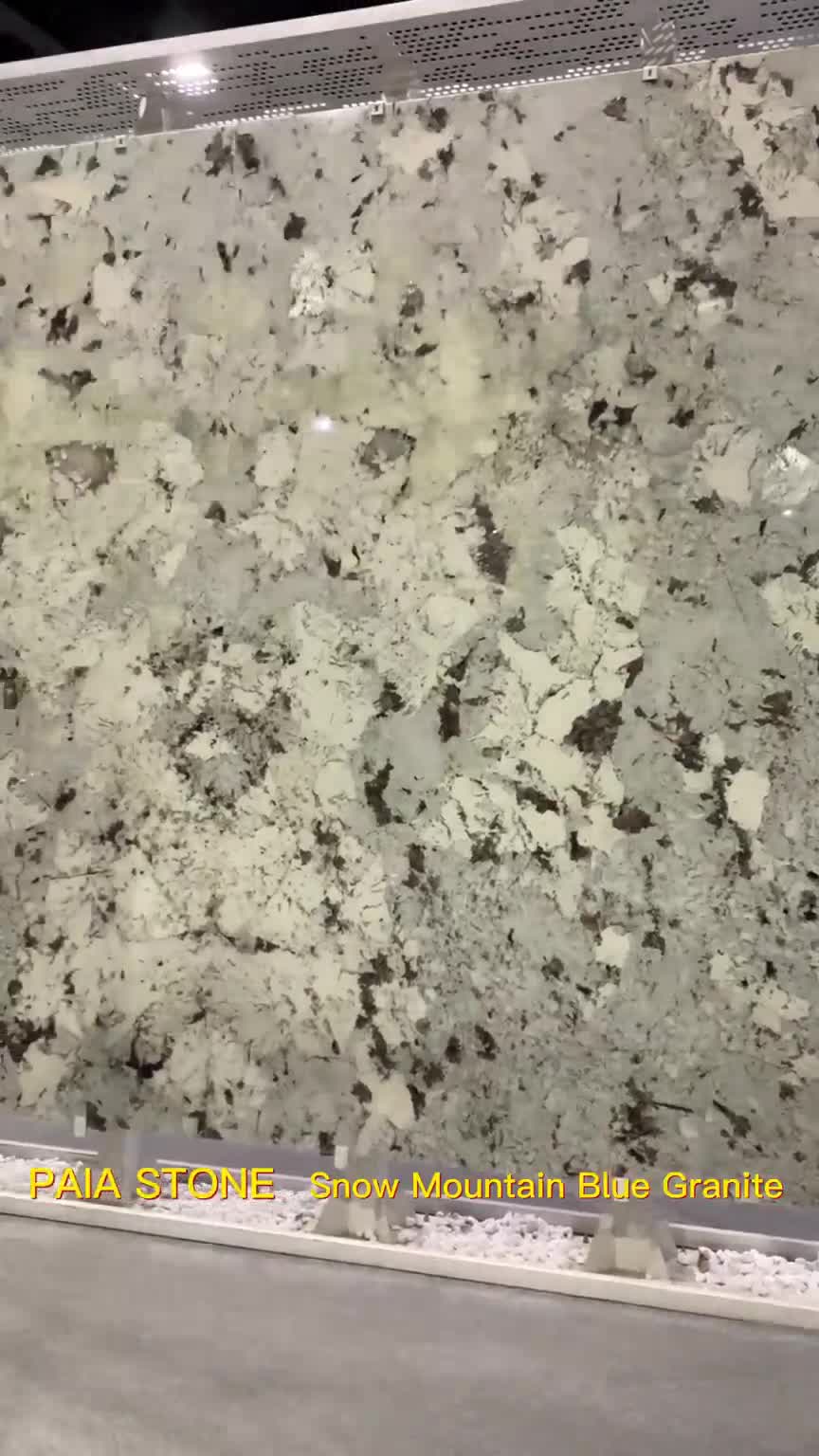 Snow Mountain Blue Granite Slabs For Bookmatch Wall Tiles