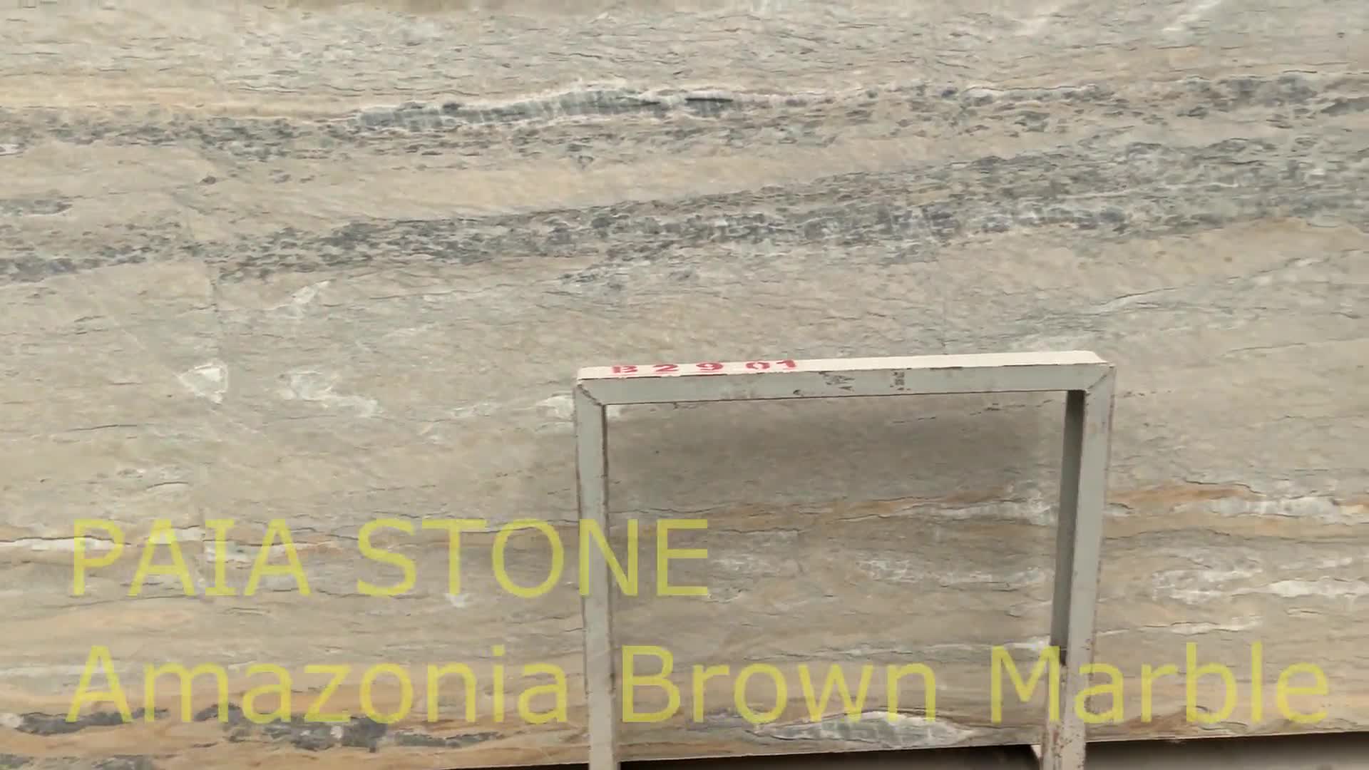 Wholesale Polished Amazonia Brown Marble Slab For Wall Tiles