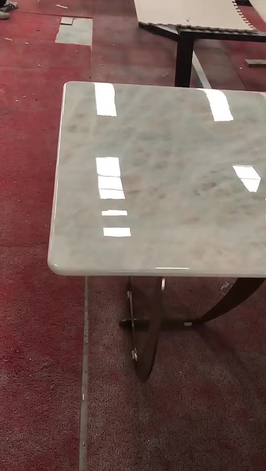 Luxury White Crystal Stone 8 Seaters Marble Dining Table