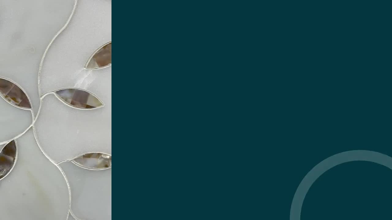 Flower Shape Marble Mosaic Tile With Pearl Shell